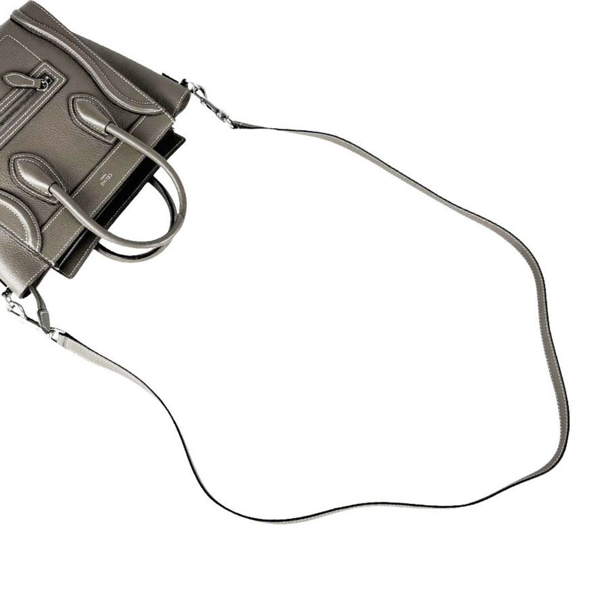 Celine Grayish Leather Handbag Shoulder Bag (Pre-Owned)