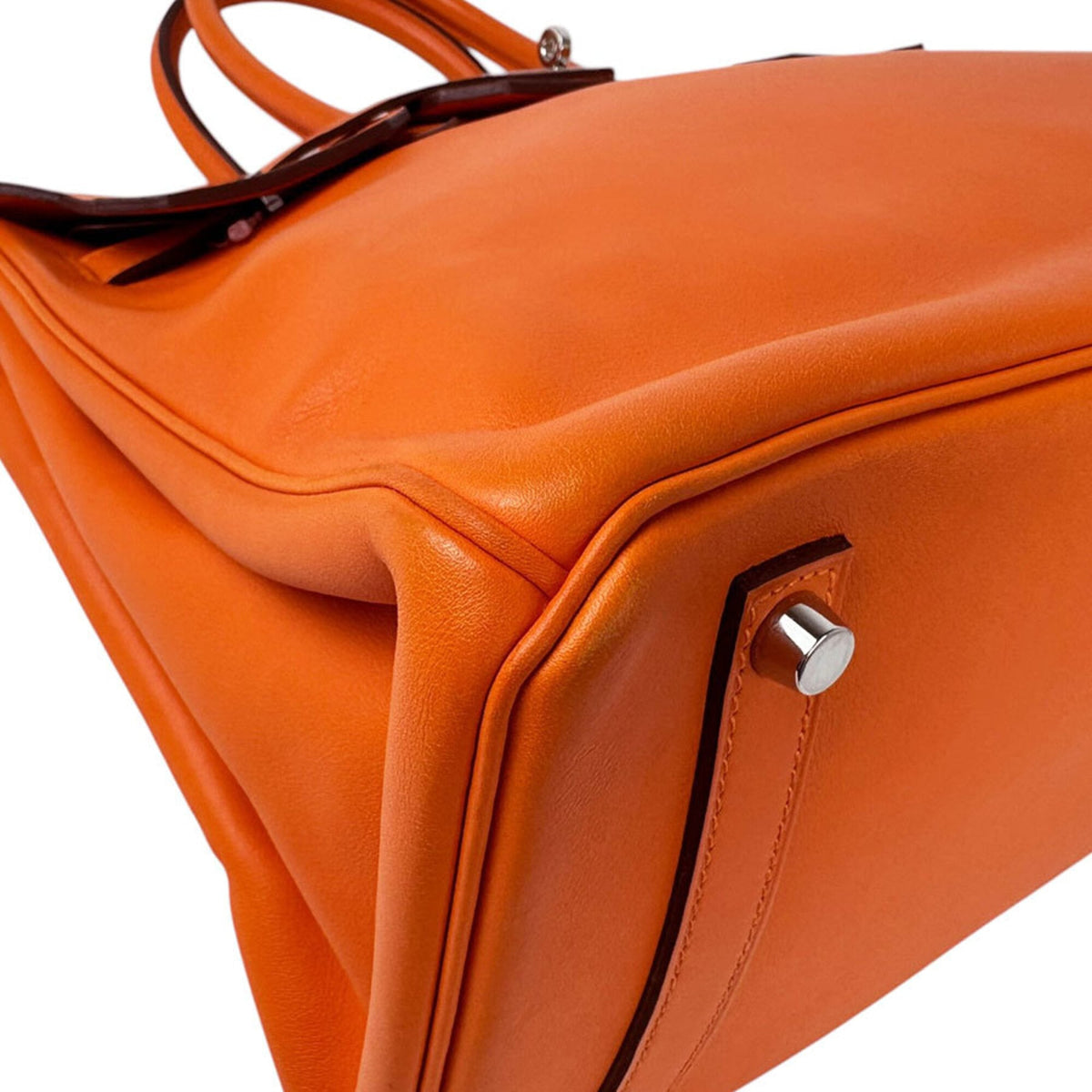 Hermes Orange Swift Leather Handbag (Pre-Owned)
