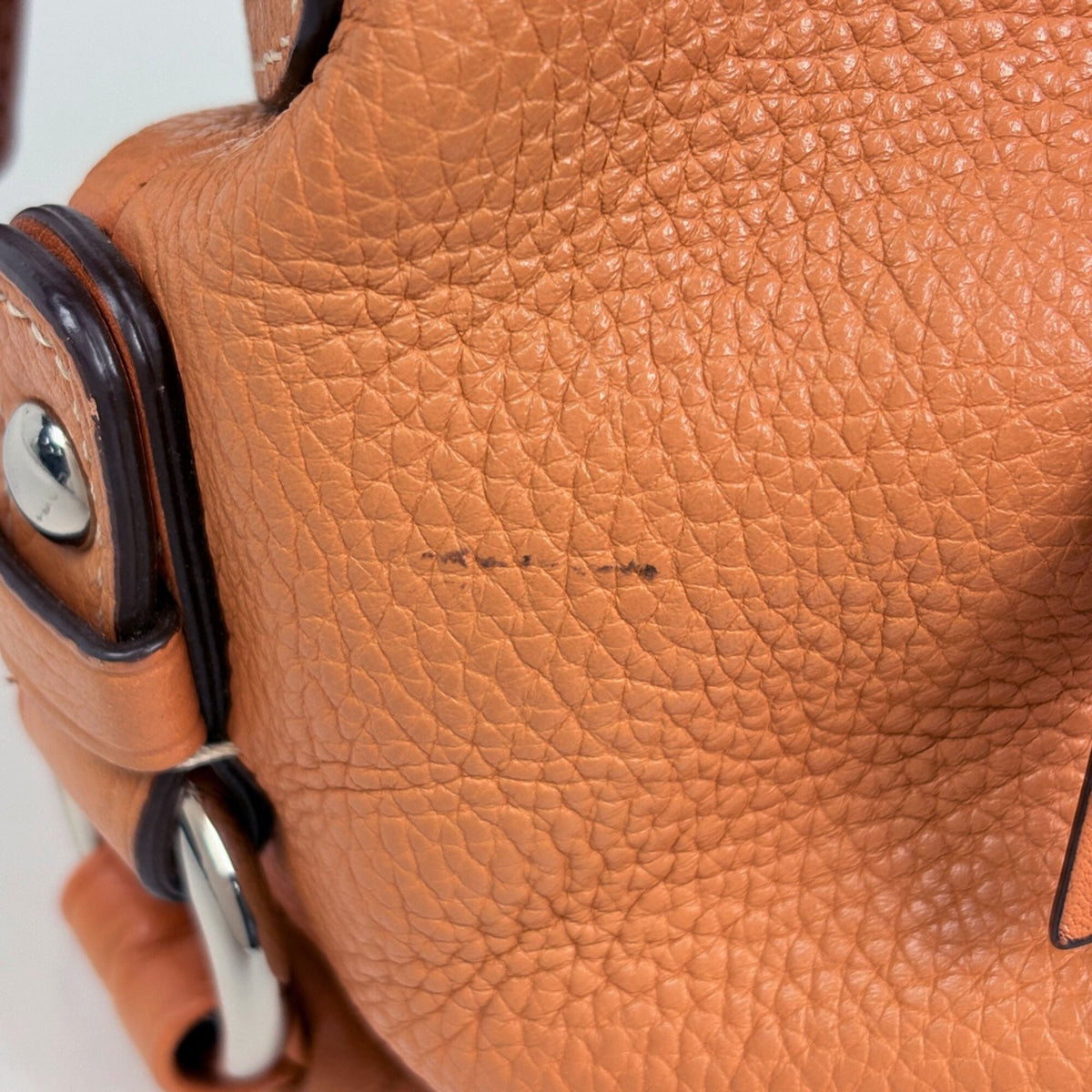 Coach Orange Leather Shoulder Bag (Pre-Owned)