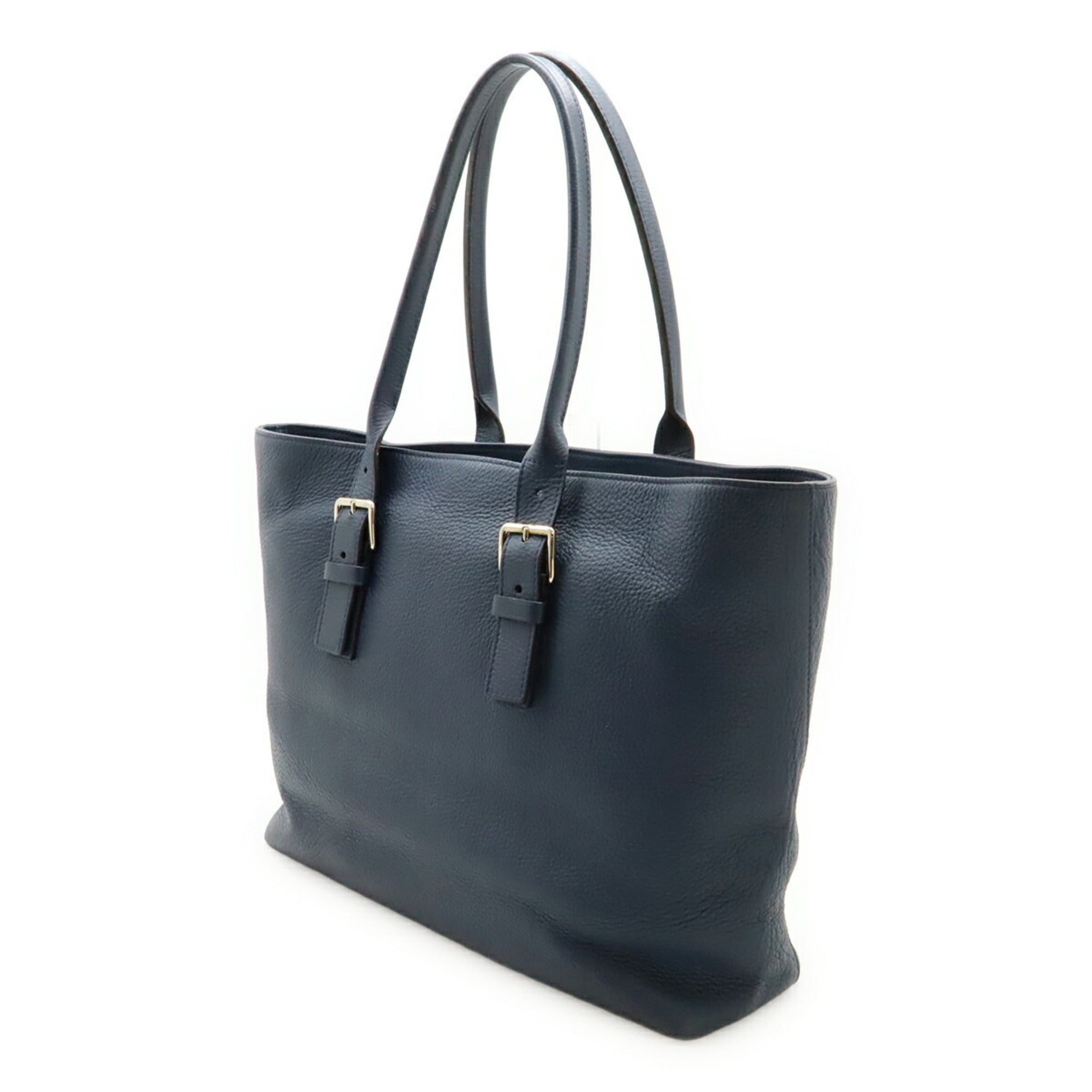 Louis Vuitton Navy Leather Shoulder Bag Tote Bag (Pre-Owned)