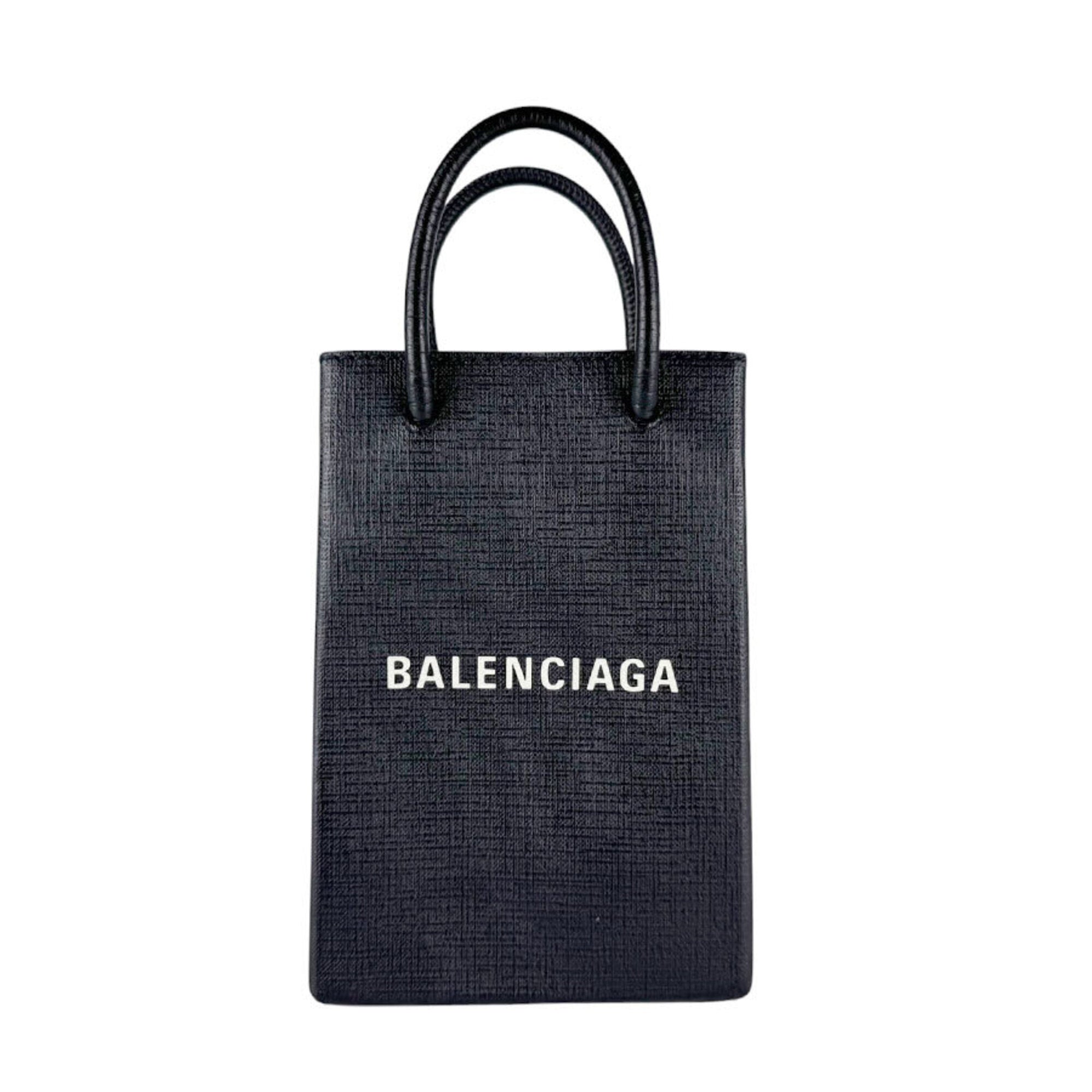 Balenciaga Black Leather Shoulder Bag (Pre-Owned)