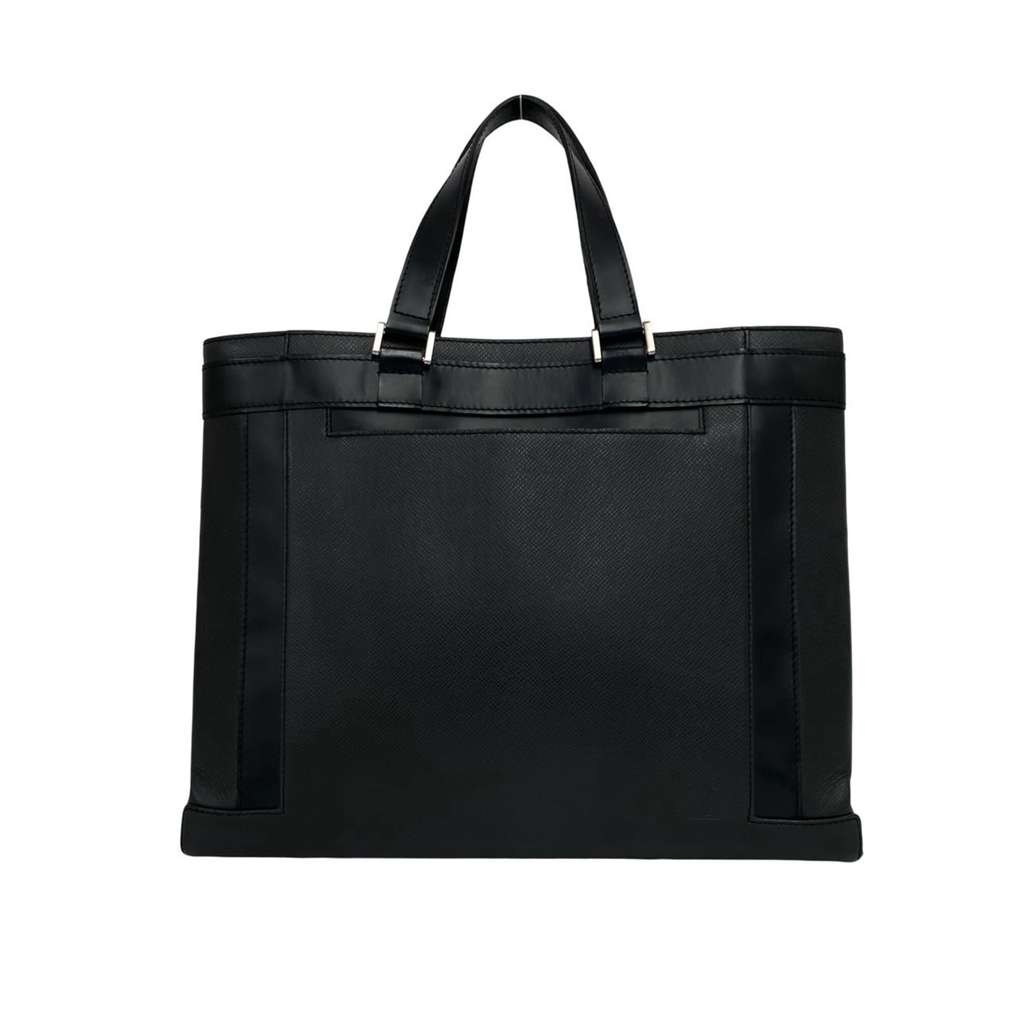 Louis Vuitton Black Leather Briefcase Tote Bag (Pre-Owned)