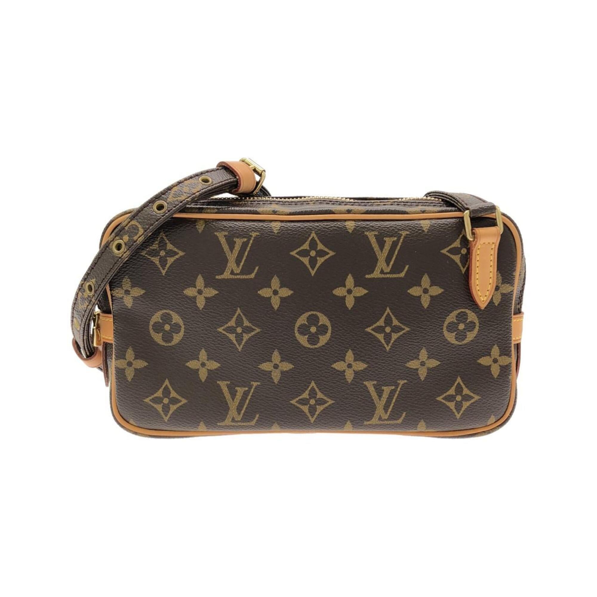 Louis Vuitton Marron Coated Canvas Shoulder Bag (Pre-Owned)