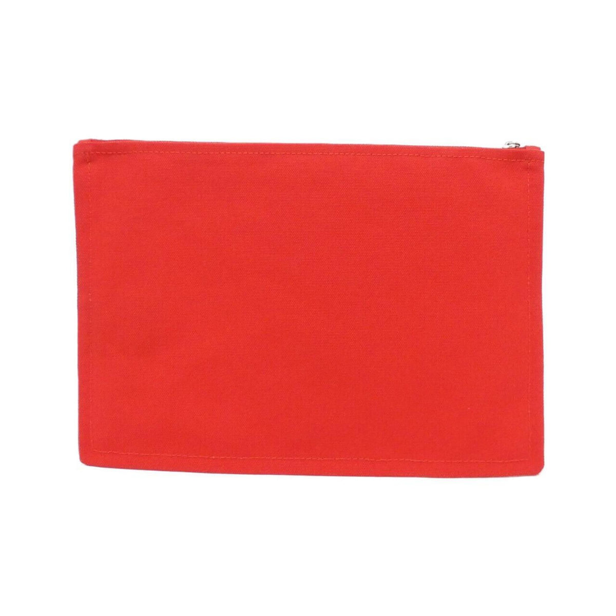 Hermes Red Color Canvas Handbag Pouch (Pre-Owned)