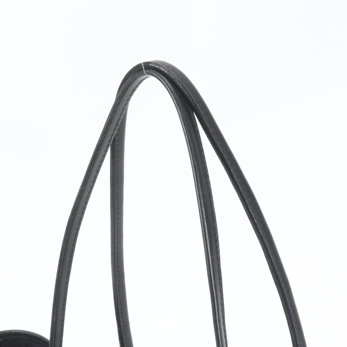 Gucci Black Leather Canvas Handbag Shoulder Bag Tote Bag (Pre-Owned)