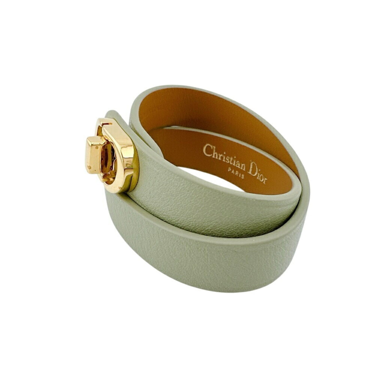 Christian Dior Green Leather Charm Bracelet (Pre-Owned)