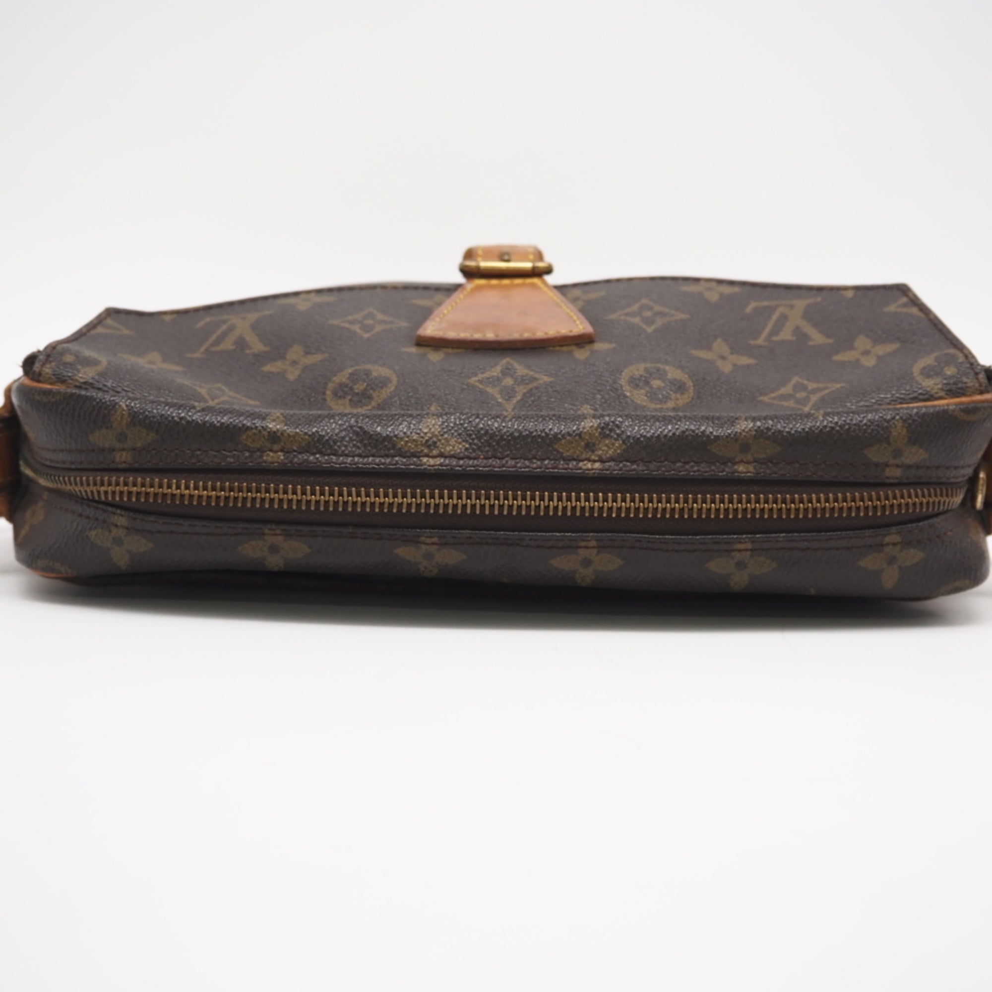 Louis Vuitton Brown Coated Canvas Leather Shoulder Bag (Pre-Owned)