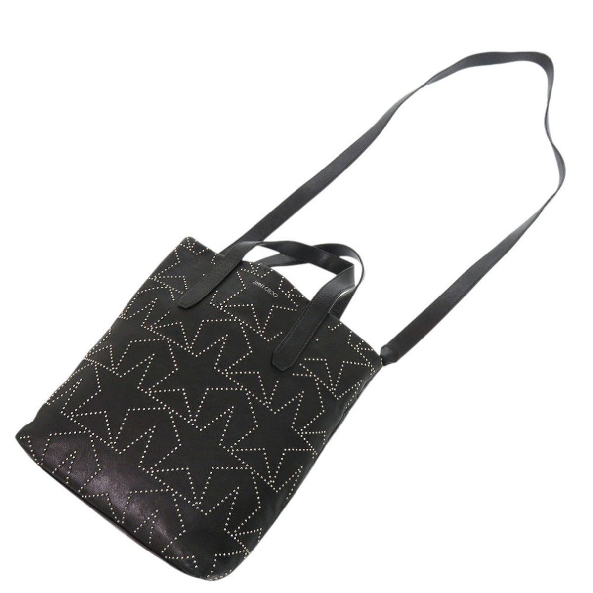 Jimmy Choo Black Leather Tote Bag (Pre-Owned)