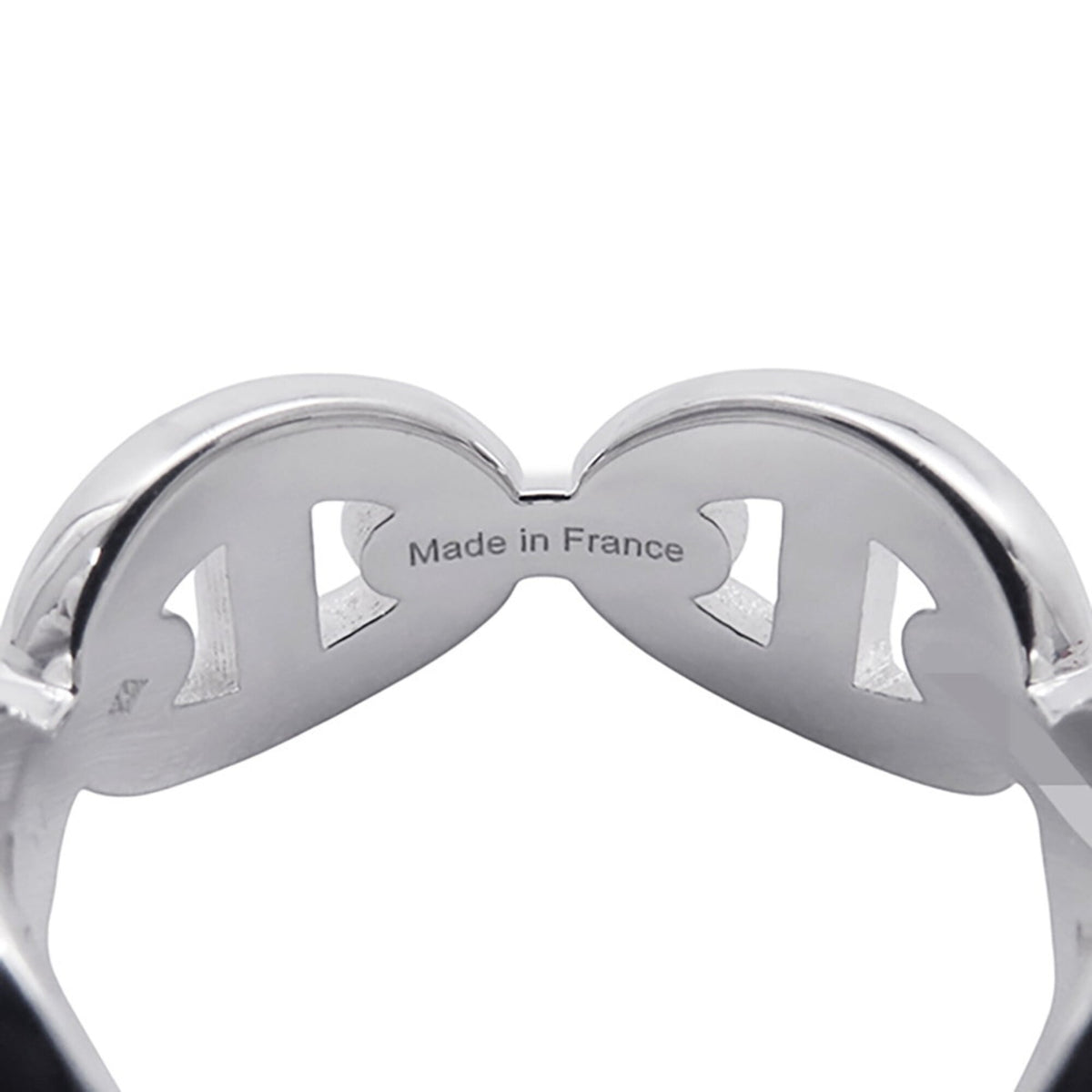 Hermes Silver 925 Band Ring (Pre-Owned)