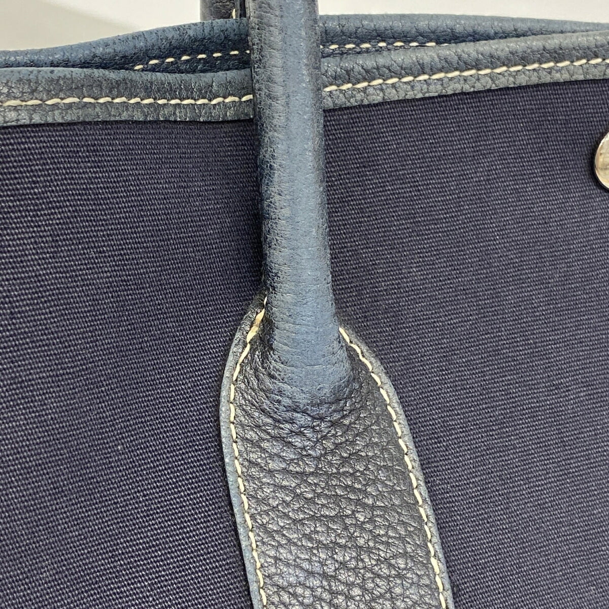 Hermes Navy Toile Officier Tote Bag (Pre-Owned)