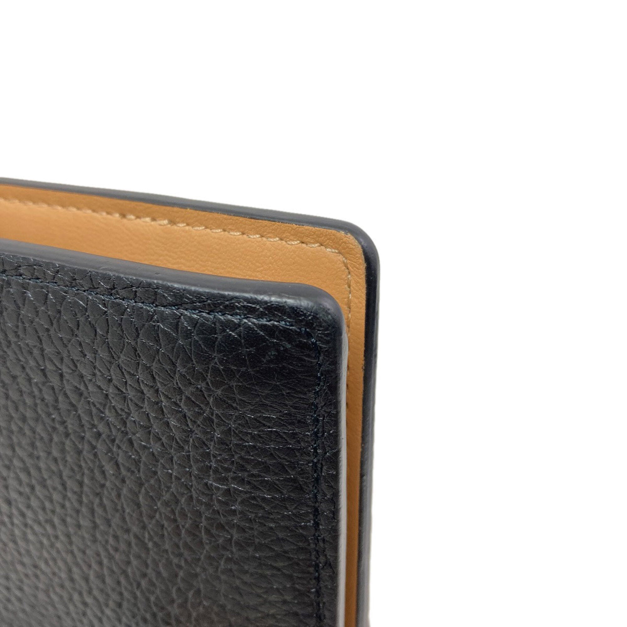 Louis Vuitton Brown Noir Leather Long Wallet (Bi-Fold) (Pre-Owned)