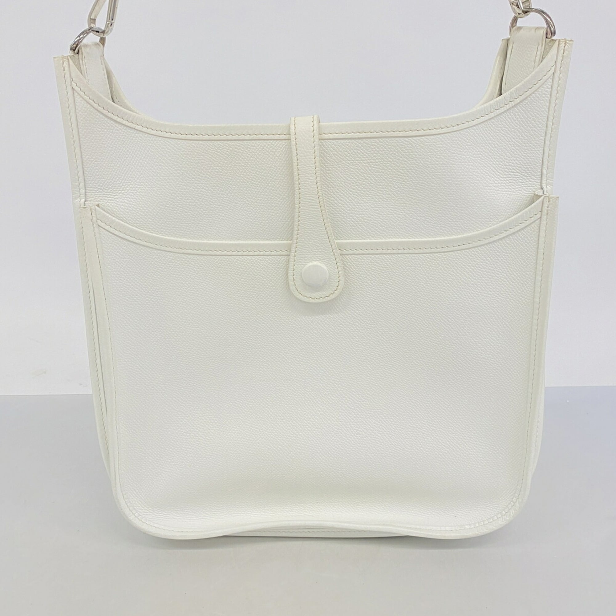 Hermes White Epsom Leather Shoulder Bag (Pre-Owned)