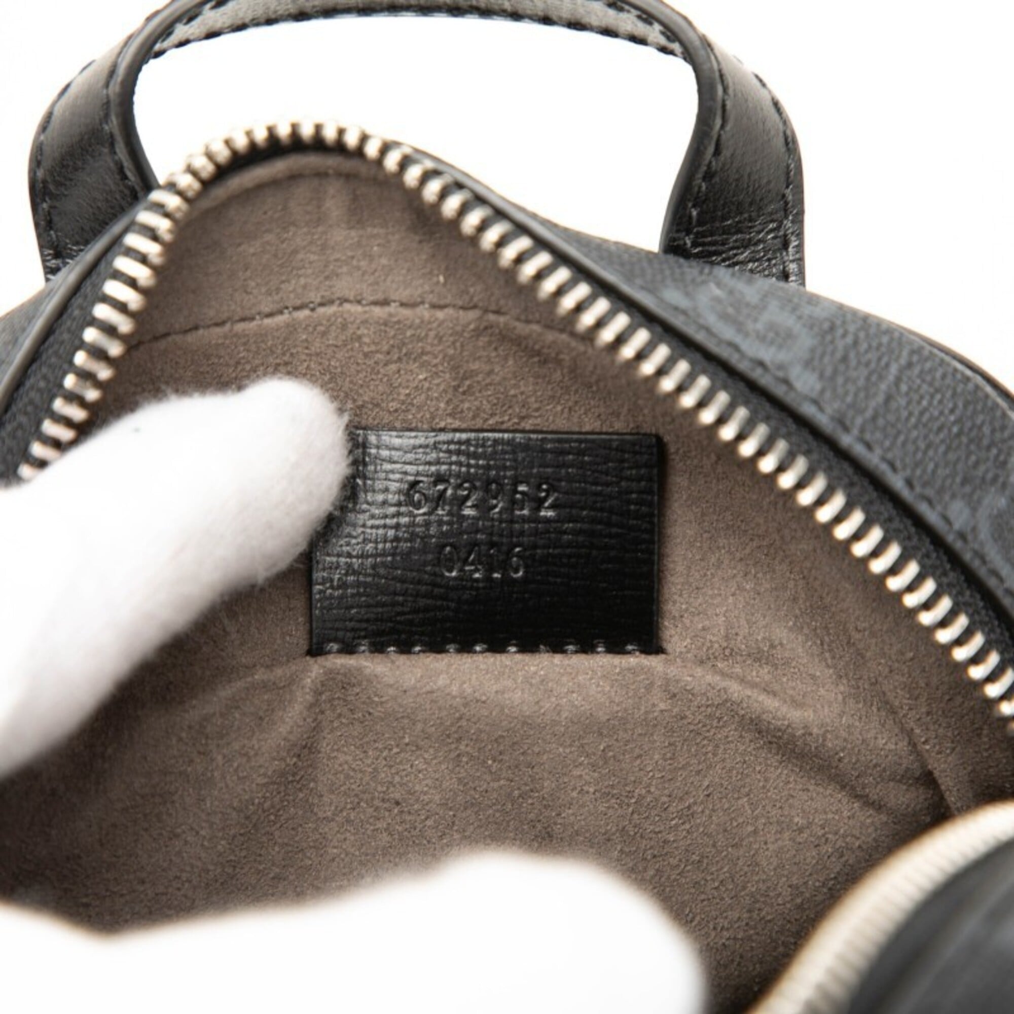 Gucci Black Gray Pvc Leather Shoulder Bag (Pre-Owned)