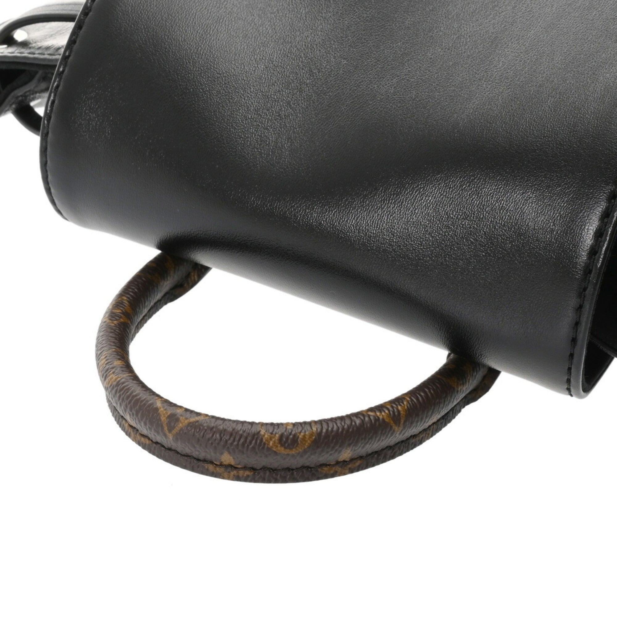 Louis Vuitton Black Leather Monogram Backpack (Pre-Owned)
