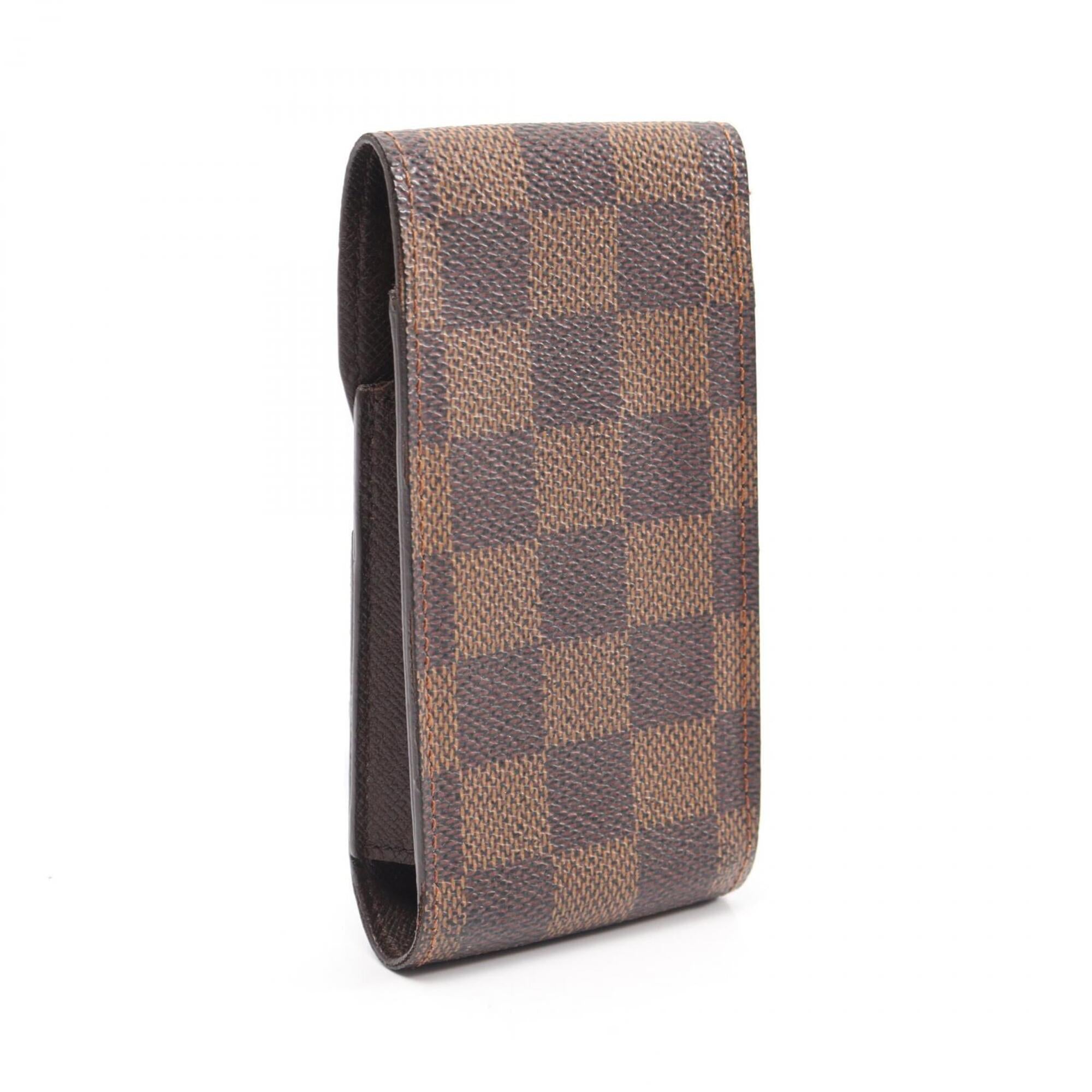 Louis Vuitton Brown Leather Pvc Pouch (Pre-Owned)