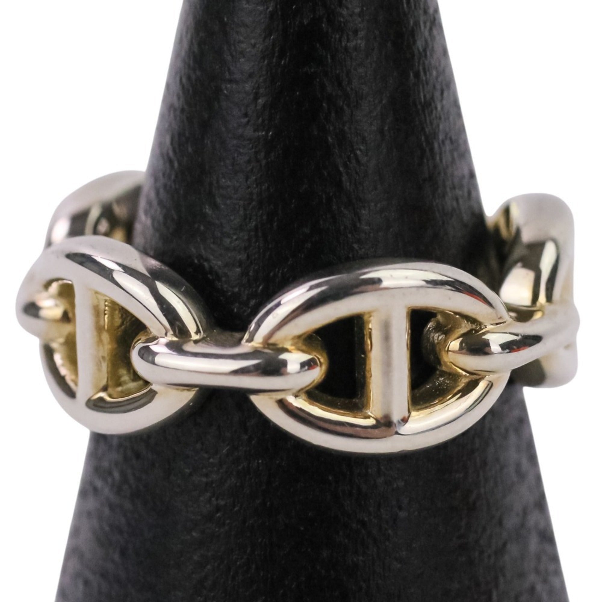 Hermes Silver Silver 925 Band Ring (Pre-Owned)