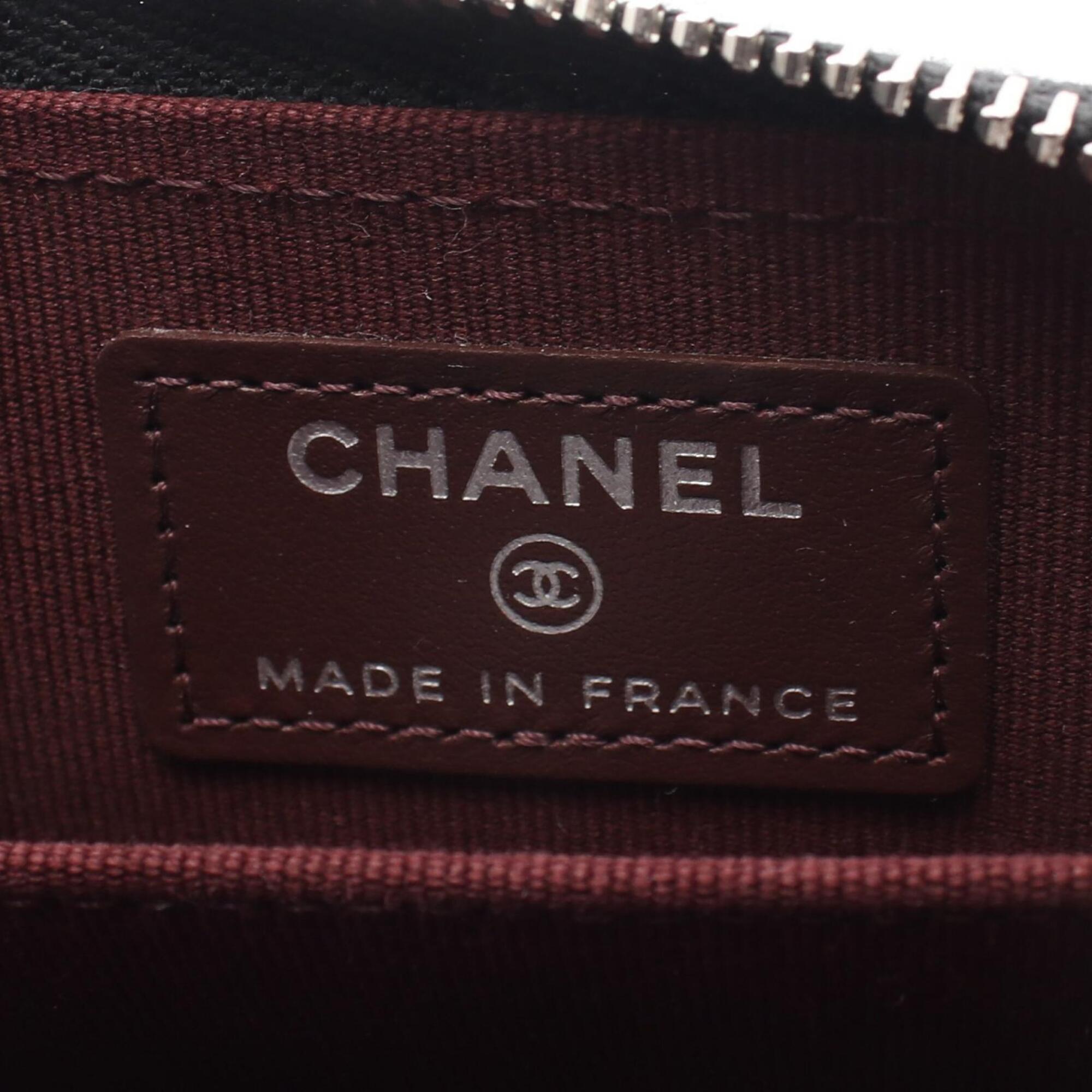 Chanel Black Grained Calfskin Coin Purse/Coin Case (Pre-Owned)