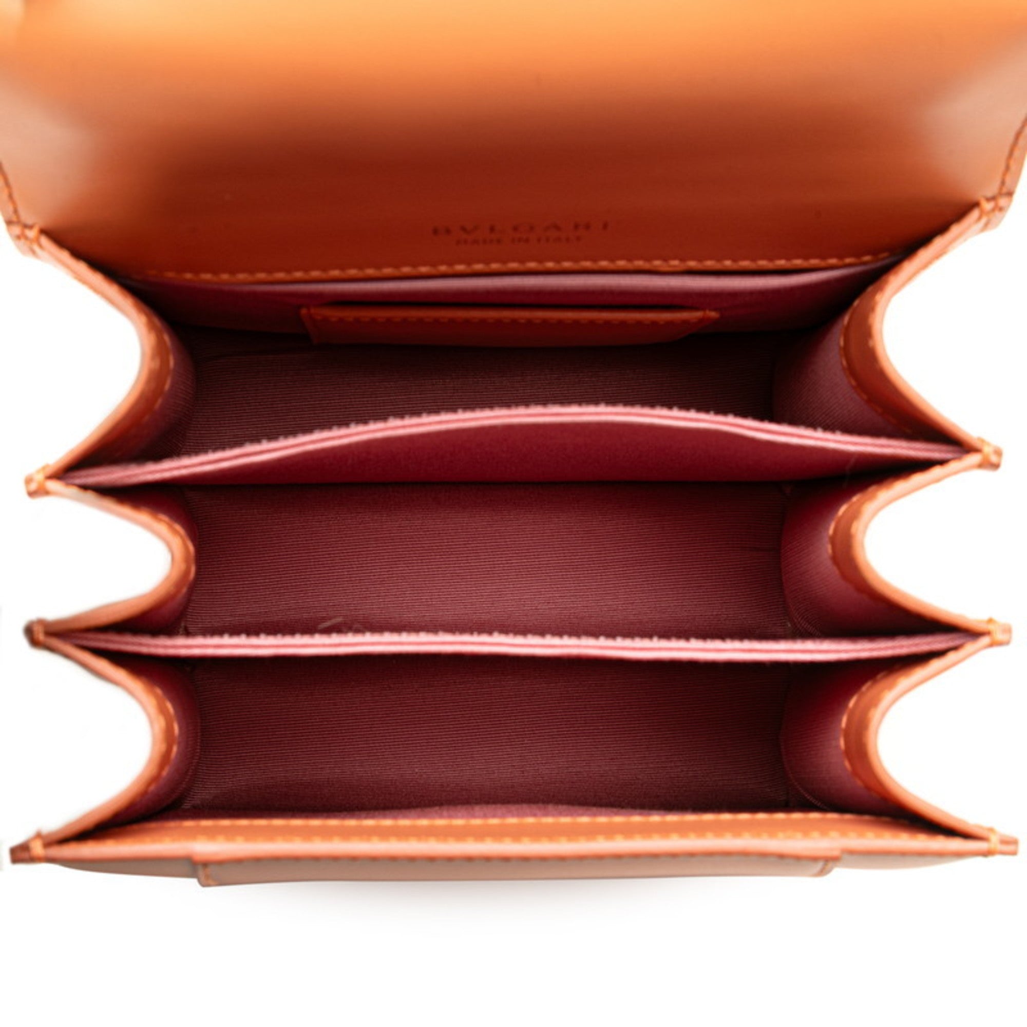 Bvlgari Orange Leather Handbag Shoulder Bag (Pre-Owned)