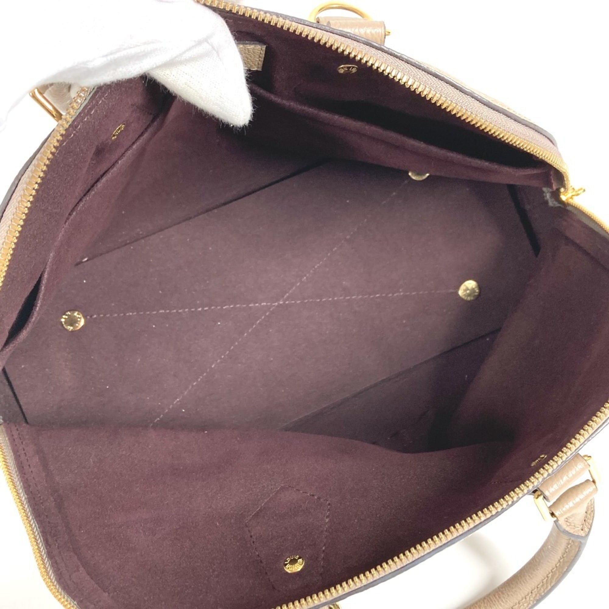 Louis Vuitton Beige Monogram Empreinte Leather Handbag Tote Bag (Pre-Owned)