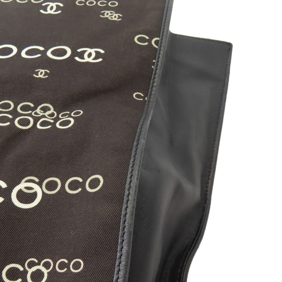 Chanel Black Canvas Tote Bag (Pre-Owned)