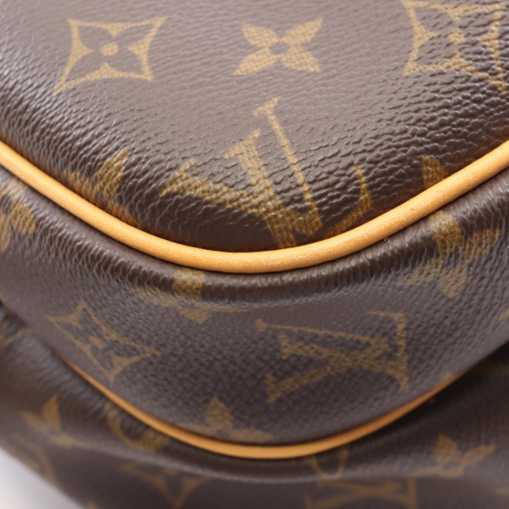 Louis Vuitton Brown Pvc Coated Canvas Leather Handbag Shoulder Bag (Pre-Owned)