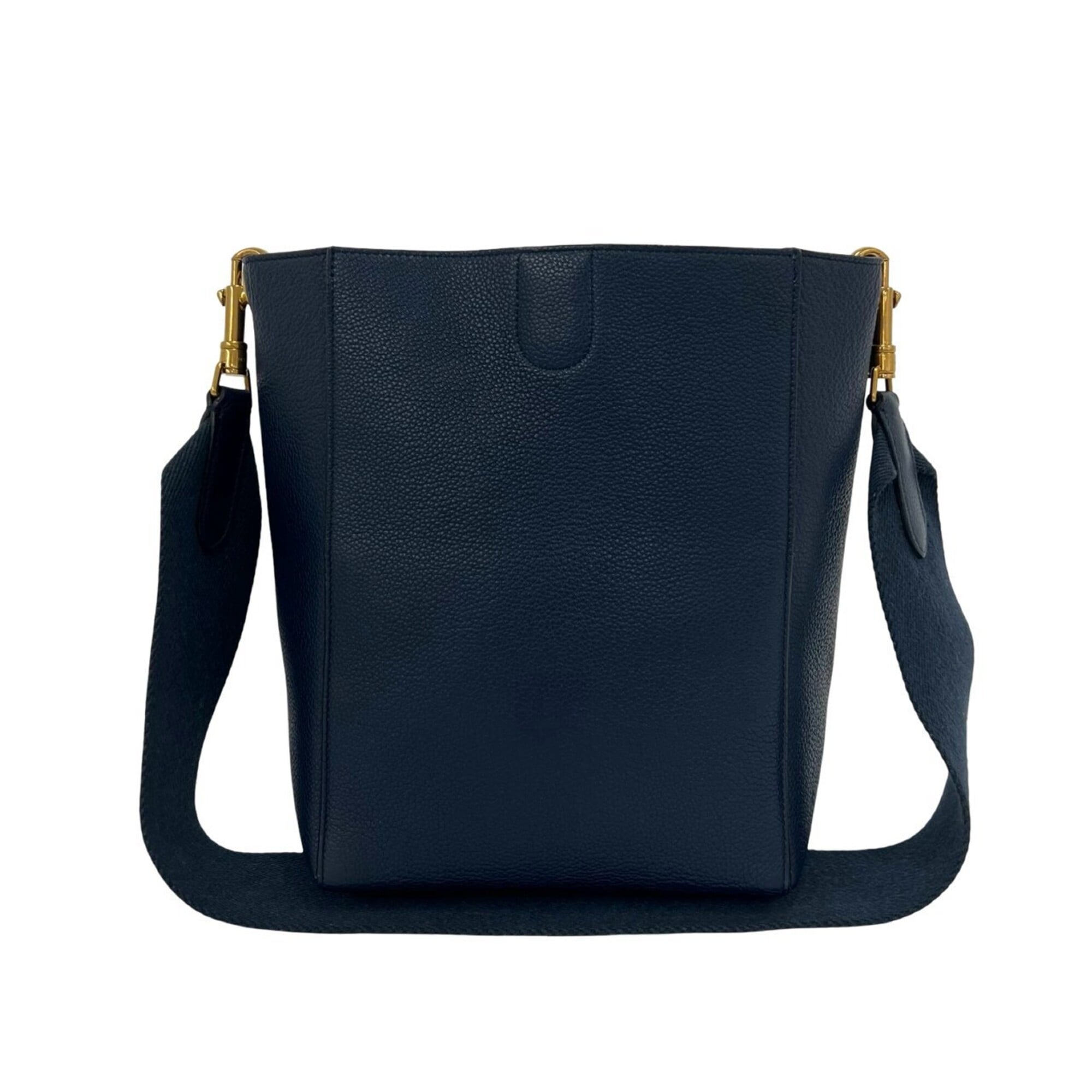 Celine Navy Leather Crossbody Bag Shoulder Bag (Pre-Owned)
