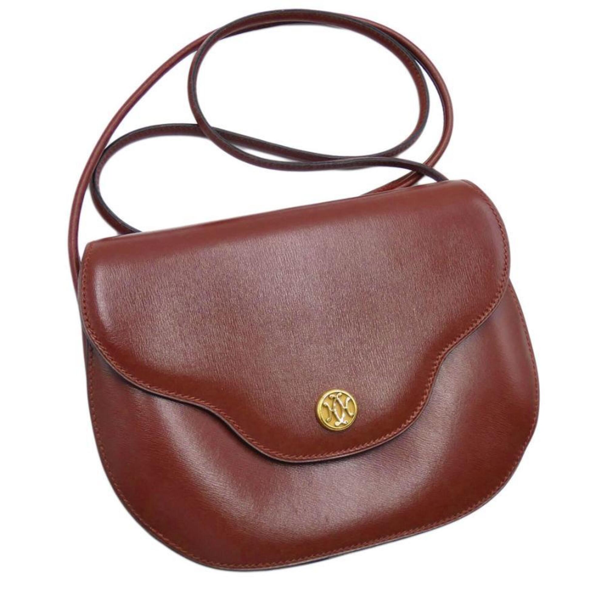 Hermes Rouge H Box Calf Leather Shoulder Bag (Pre-Owned)