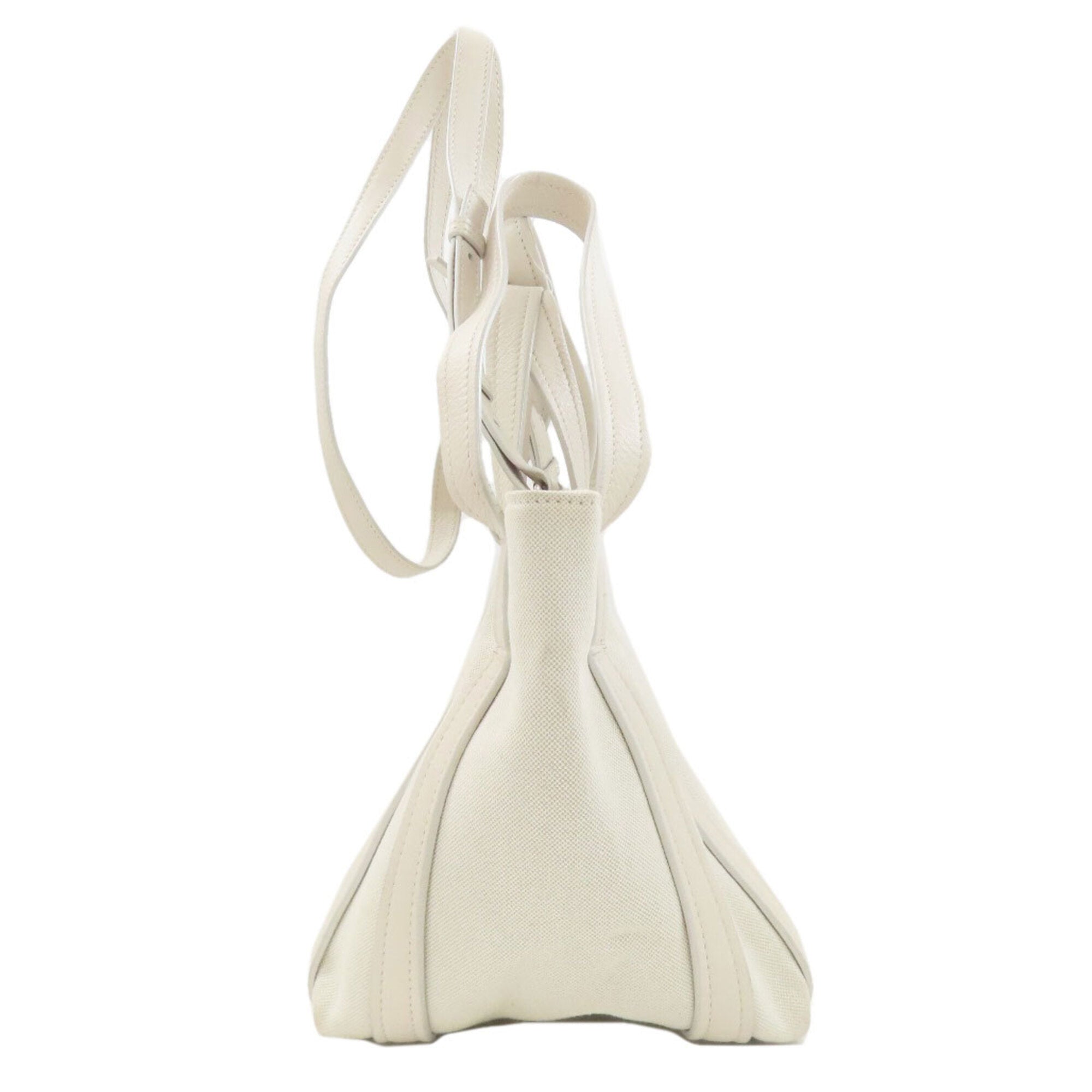 Balenciaga White Canvas Shoulder Bag (Pre-Owned)