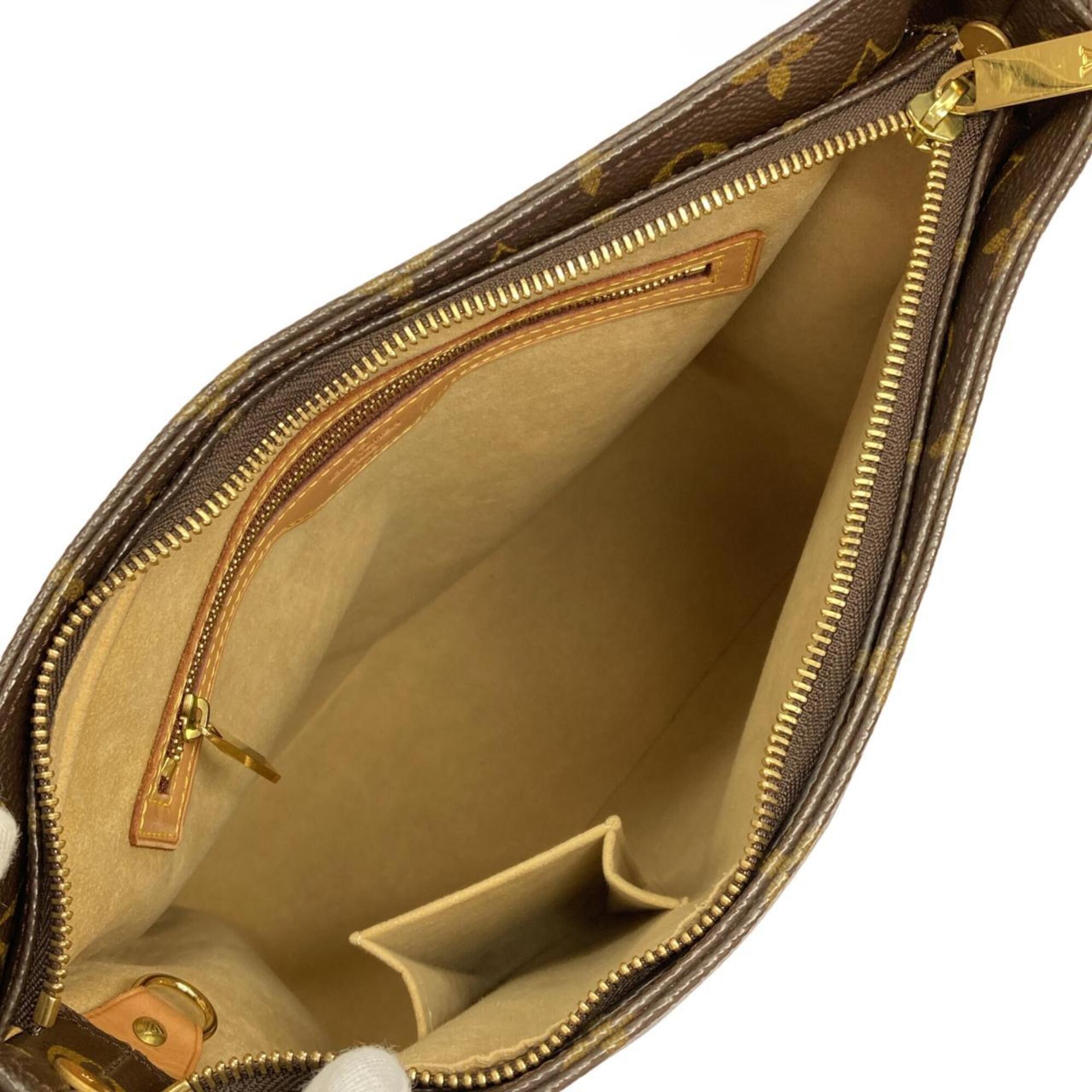 Louis Vuitton Marron Coated Canvas Shoulder Bag (Pre-Owned)