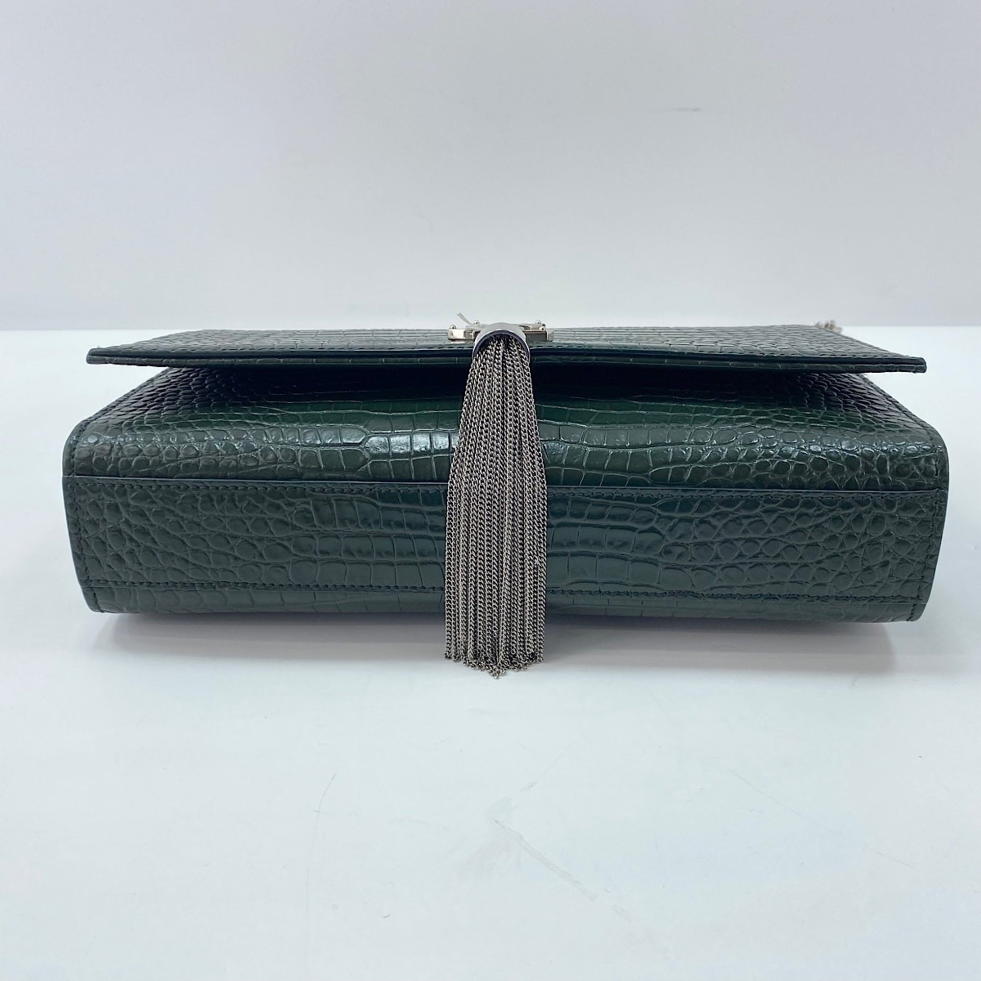 Yves Saint Laurent Green Leather Shoulder Bag (Pre-Owned)