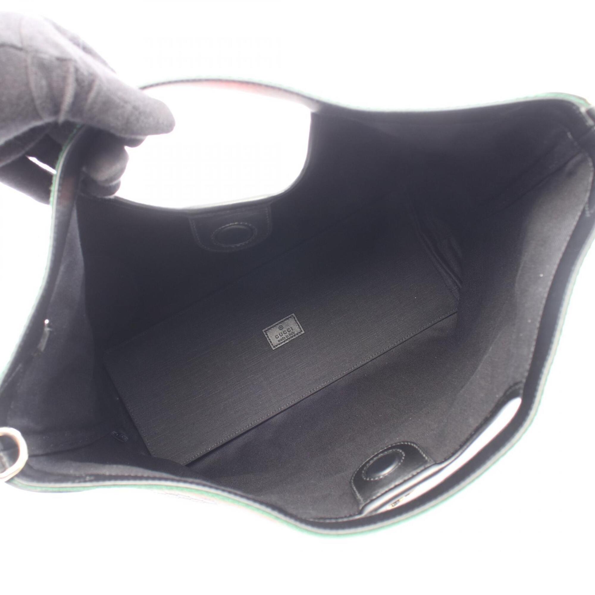 Gucci Black Leather Handbag Pouch (Pre-Owned)