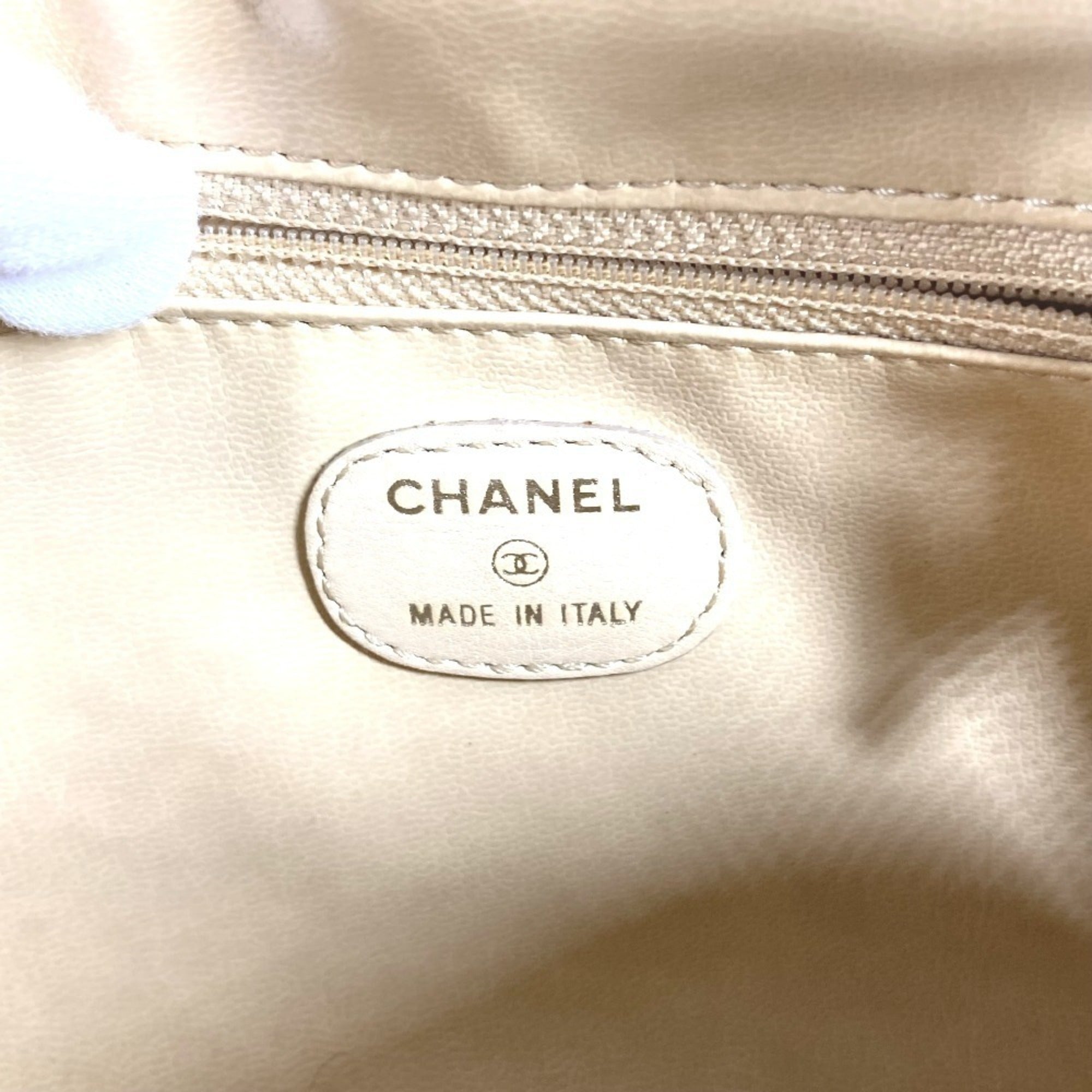 Chanel Orange Yellow Grained Calfskin Pouch (Pre-Owned)