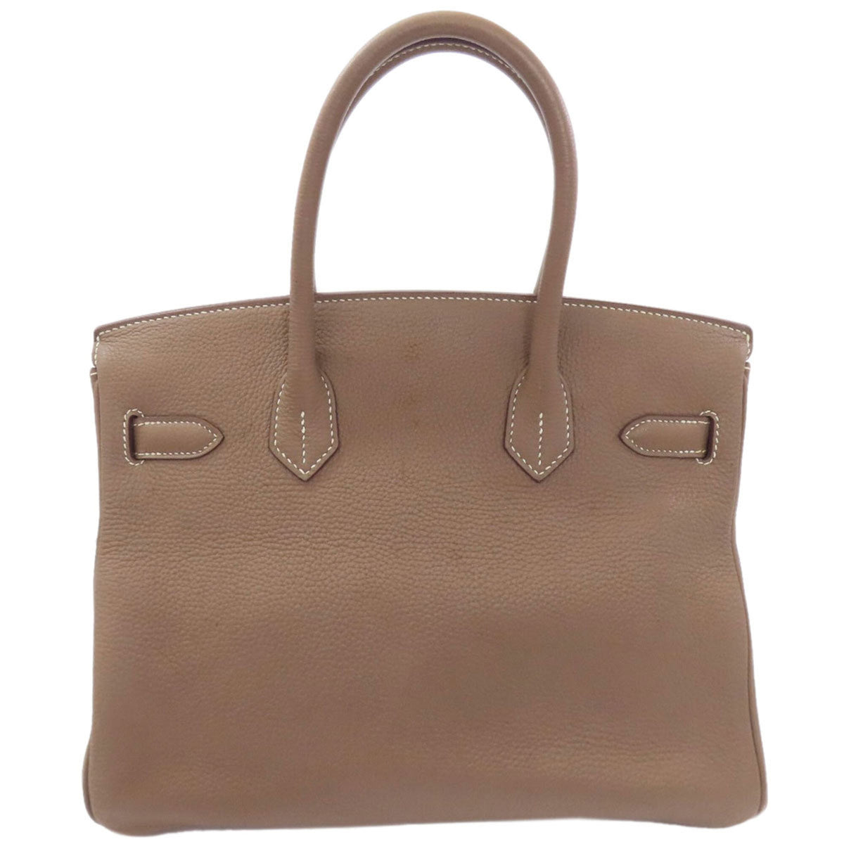 Hermes Etoupe Gray Taurillon Clemence Leather Handbag (Pre-Owned)