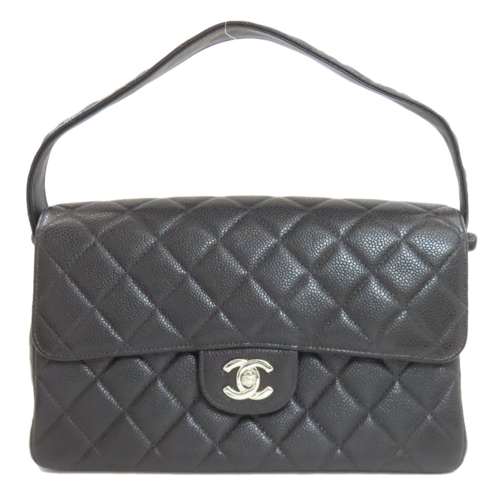 Chanel Black Leather Handbag (Pre-Owned)