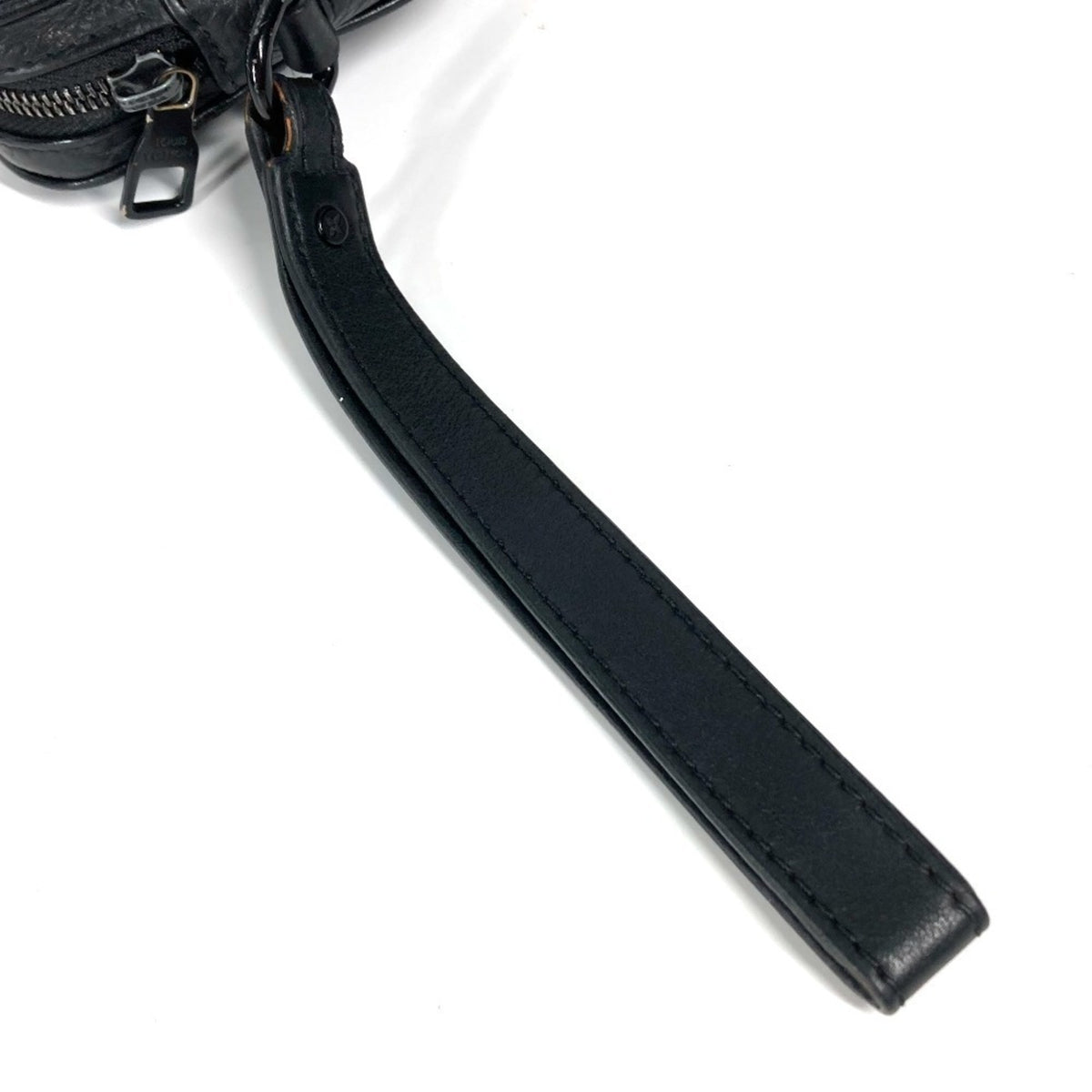 Louis Vuitton Black Noir Leather Clutch Bag Pouch (Pre-Owned)