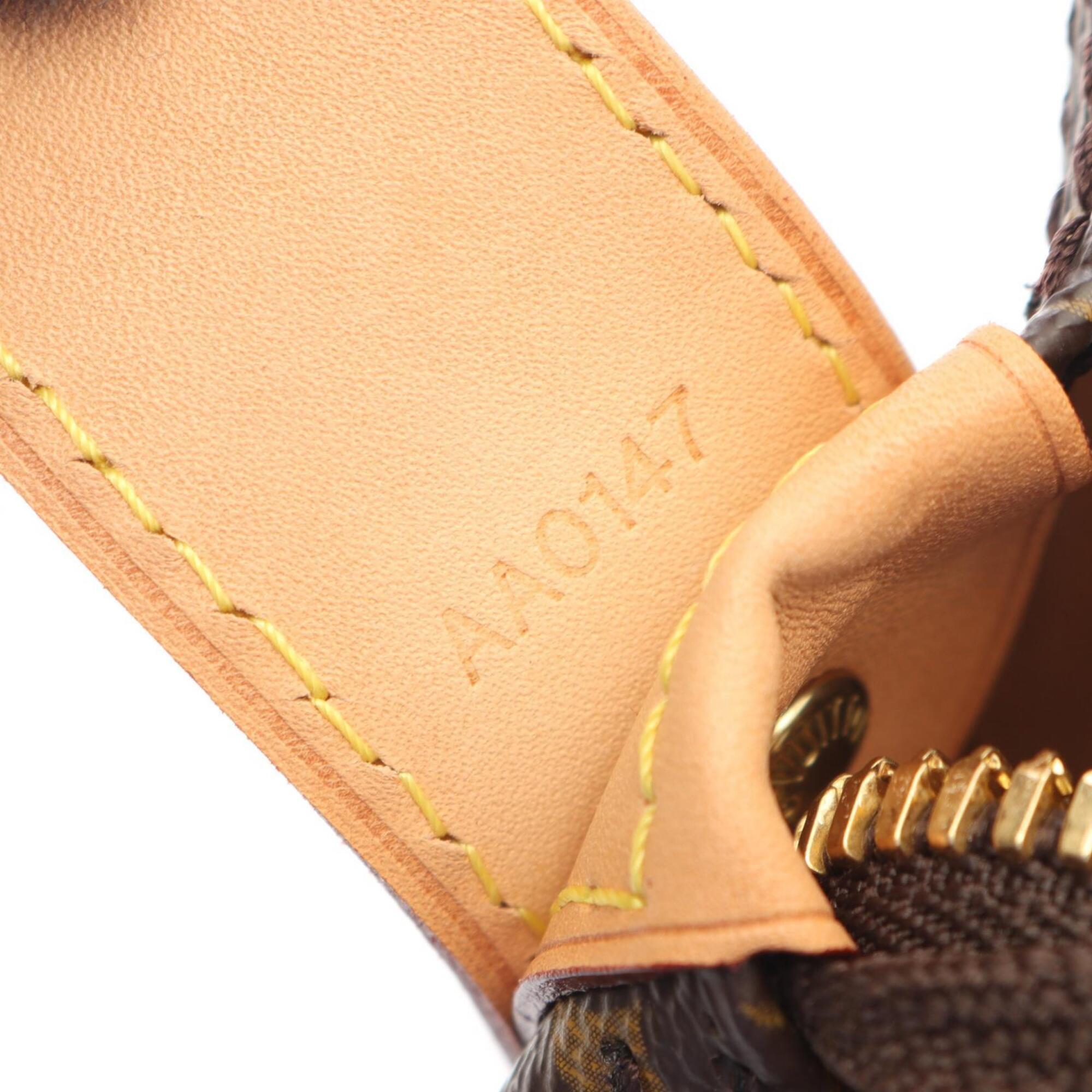 Louis Vuitton Brown Monogram Coated Canvas Leather Boston Bag Handbag (Pre-Owned)