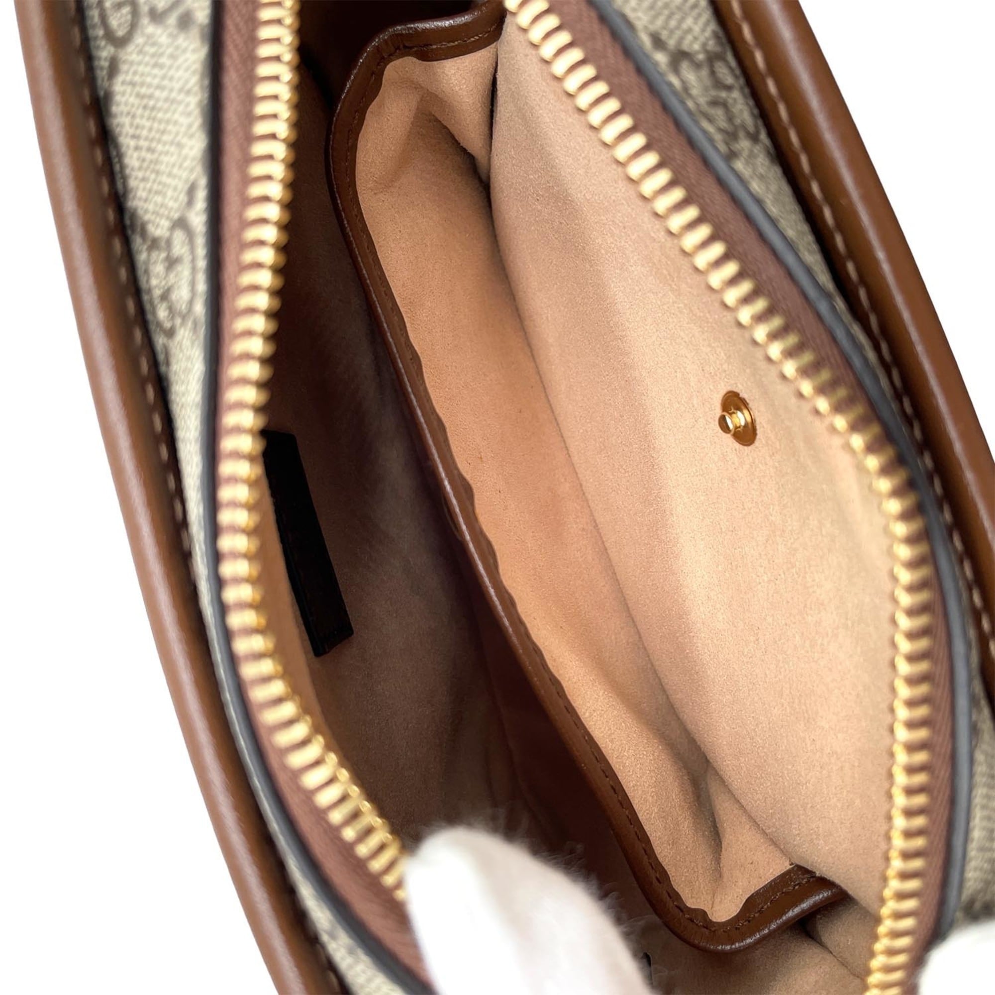 Gucci Brown Gray Pvc Leather Pochette Shoulder Bag (Pre-Owned)