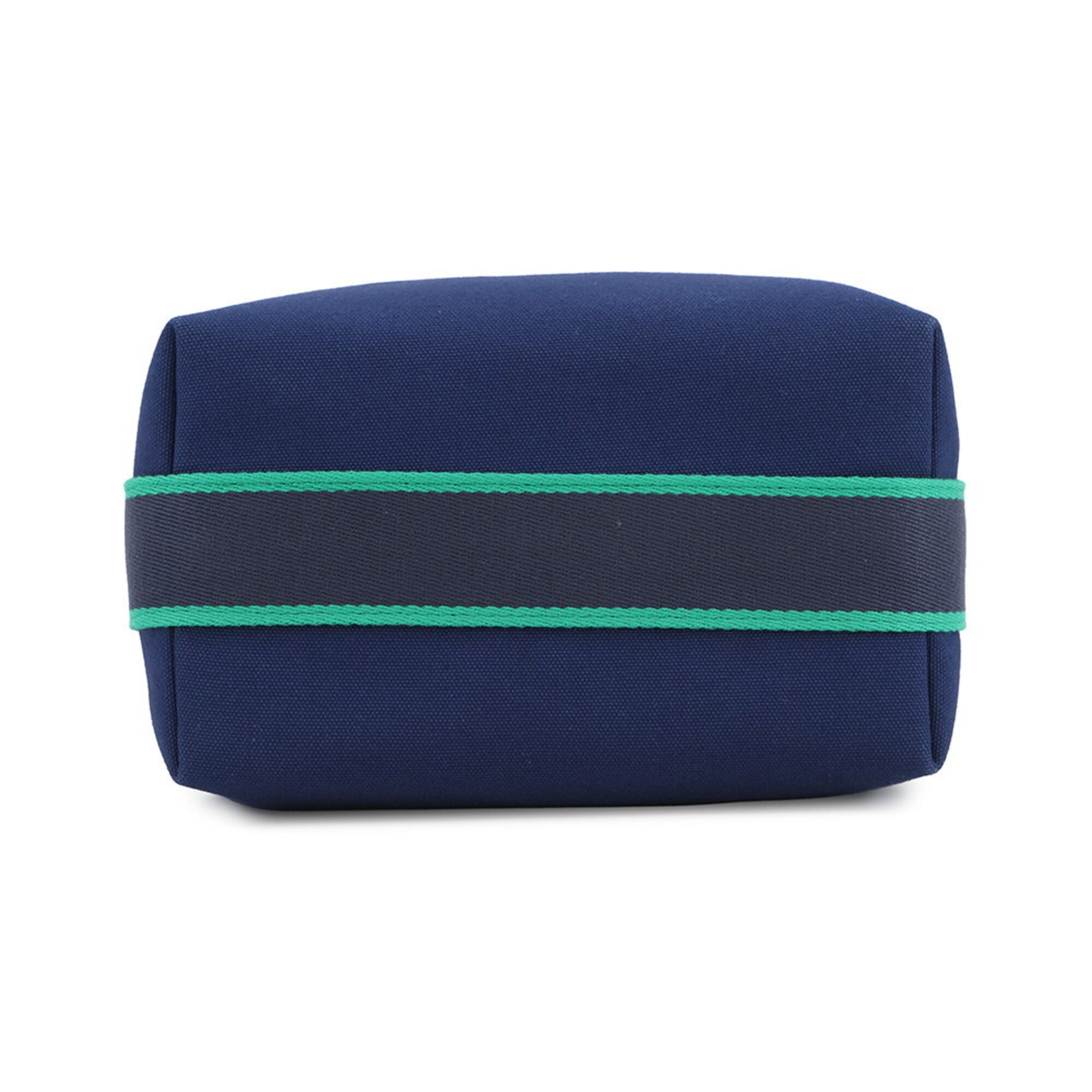 Hermes Kara Marine Blue Canvas Handbag Pouch (Pre-Owned)