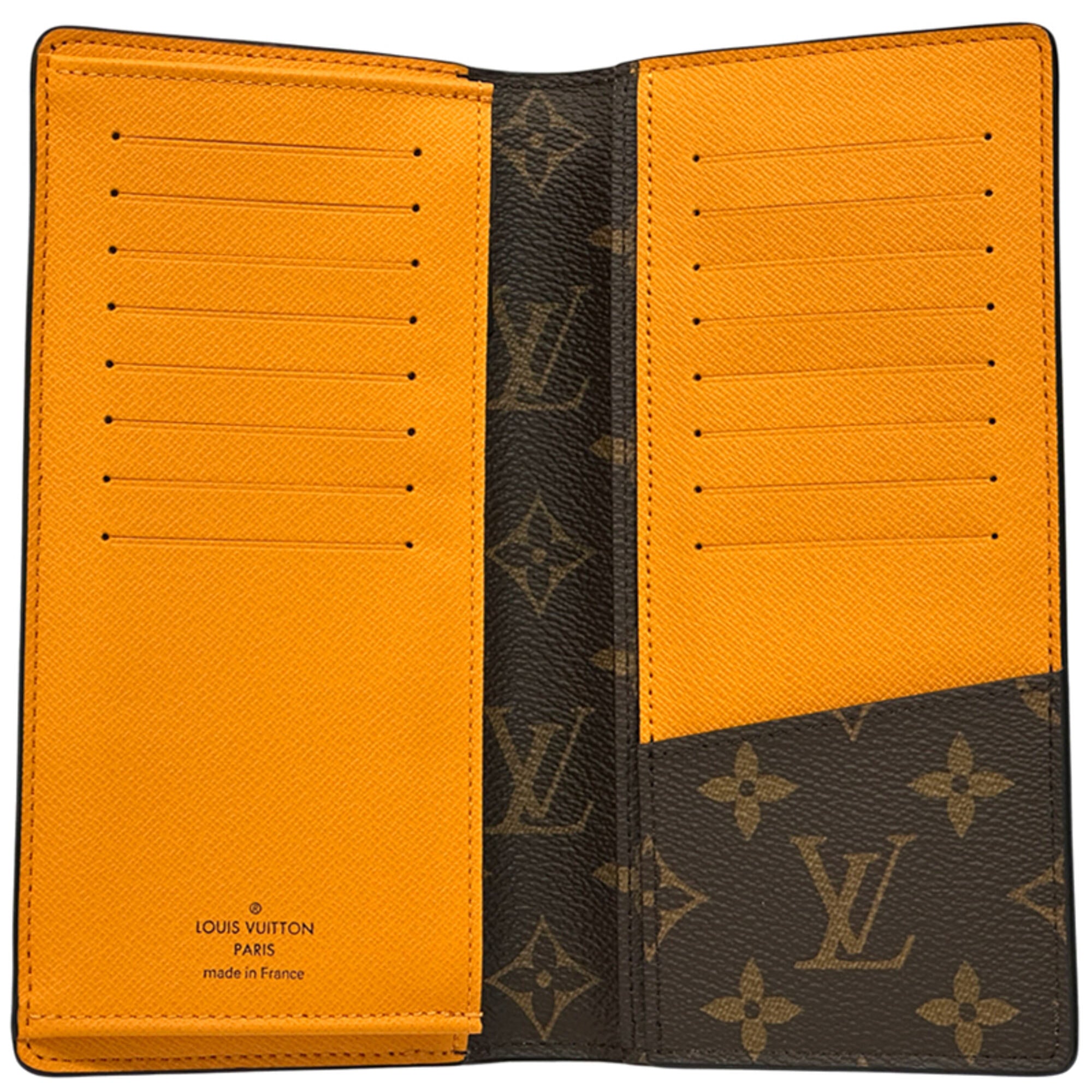 Louis Vuitton Brown Monogram Macassar Orange Saffron Monogram Long Wallet (Bi-Fold) (Pre-Owned)