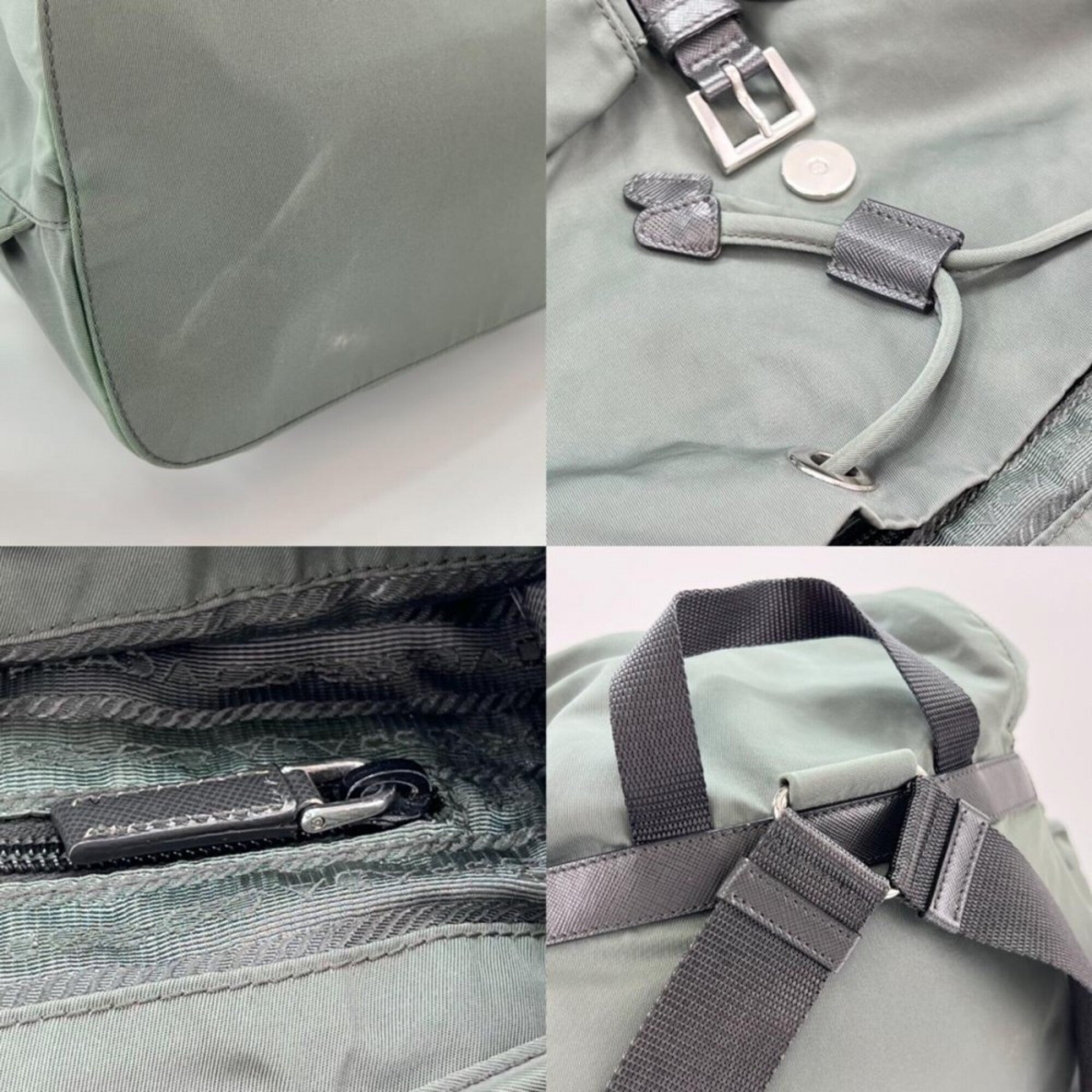 Prada Olive Nylon Backpack (Pre-Owned)