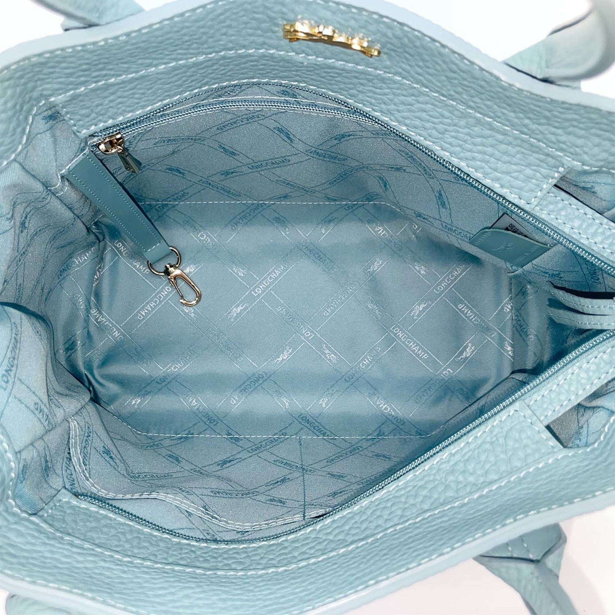 Longchamp Blue Leather Handbag (Pre-Owned)