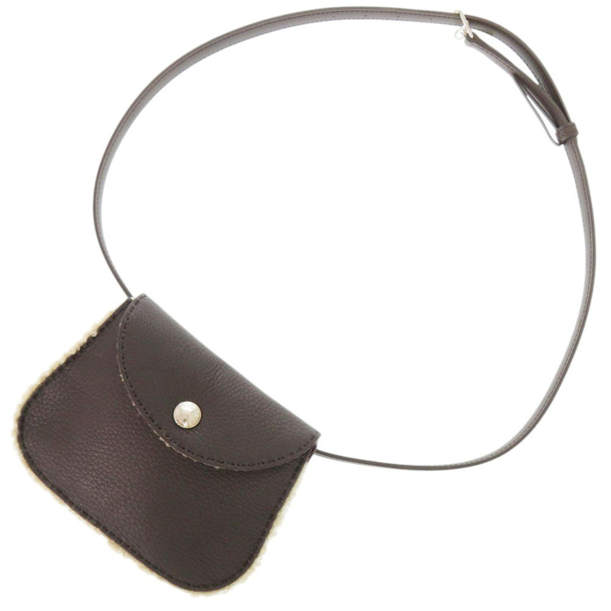 Hermes Brown Taurillon Clemence Leather Leather Fanny Pack Pochette (Pre-Owned)
