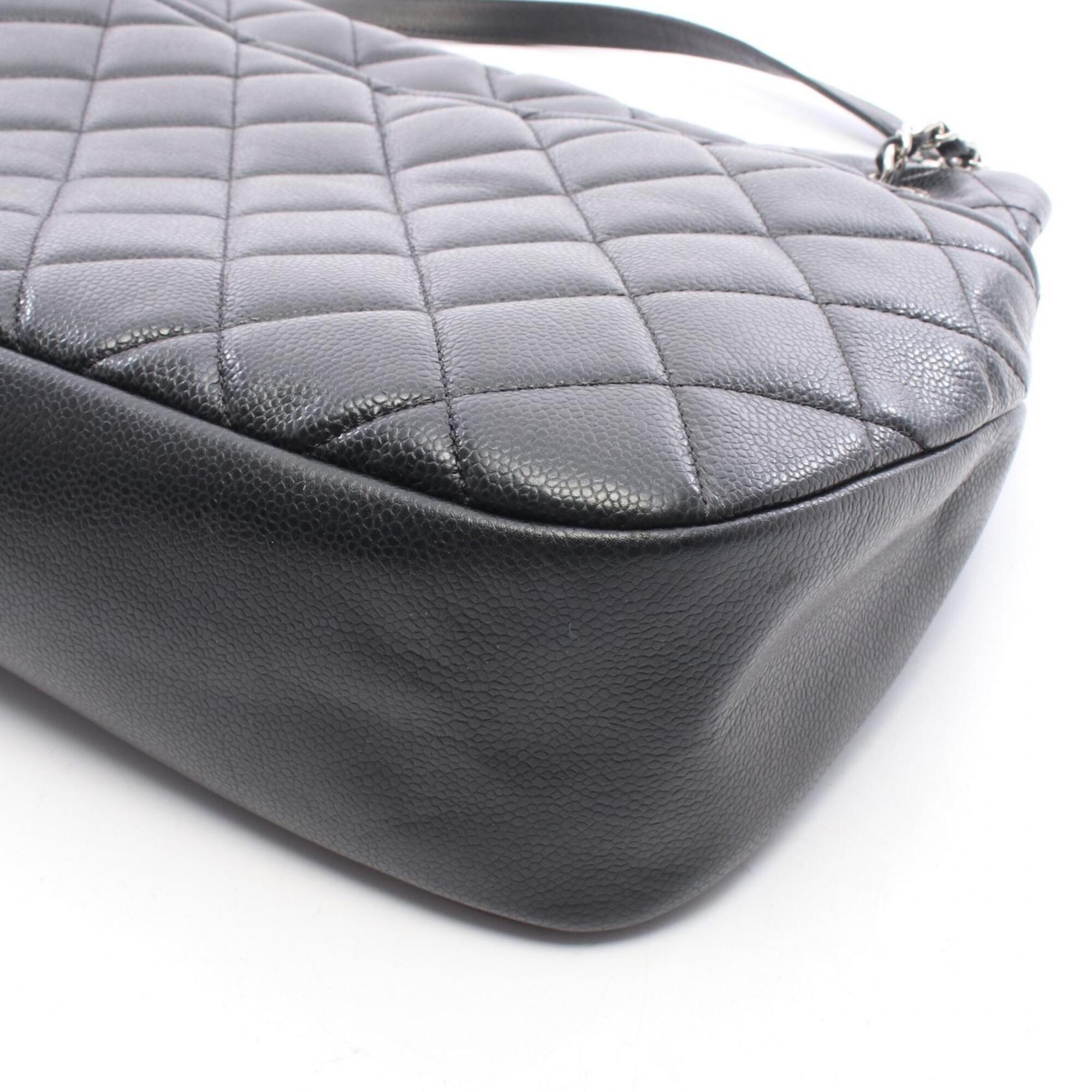 Chanel Black Grained Calfskin Handbag Tote Bag (Pre-Owned)