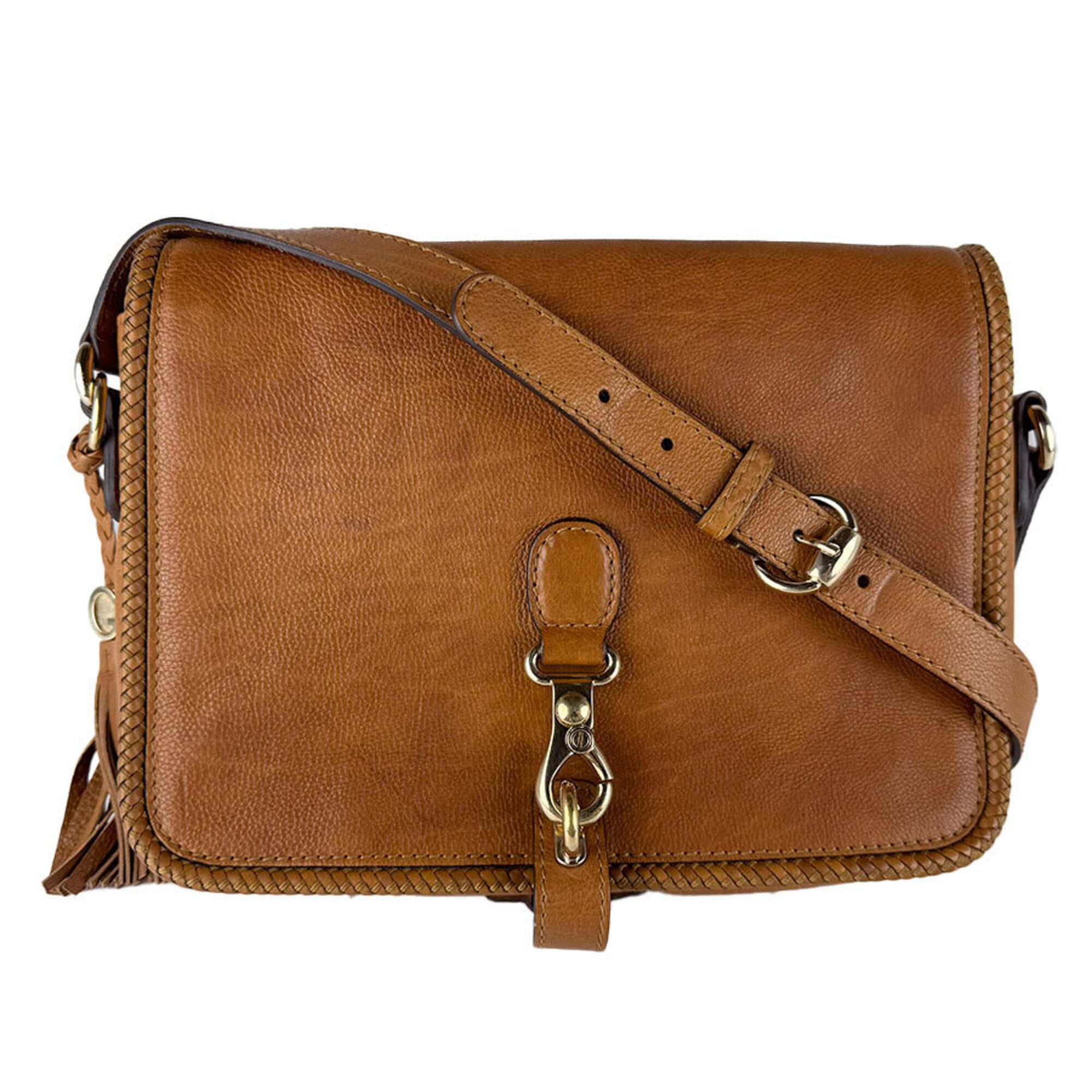 Gucci Brown Leather Shoulder Bag (Pre-Owned)