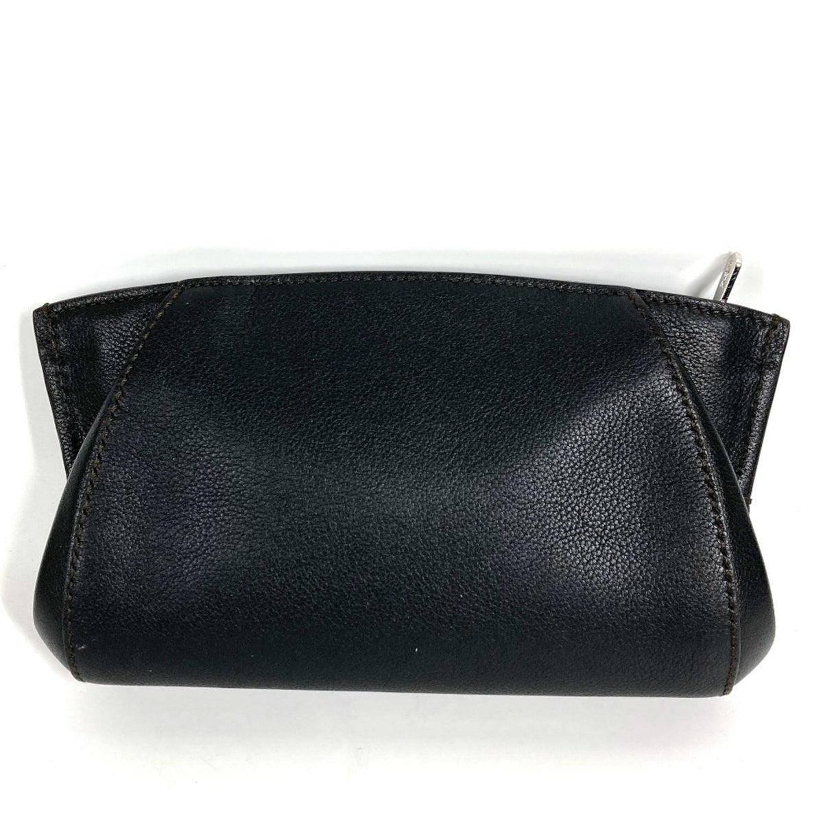 Cartier Black Leather Clutch Bag Handbag Pouch (Pre-Owned)