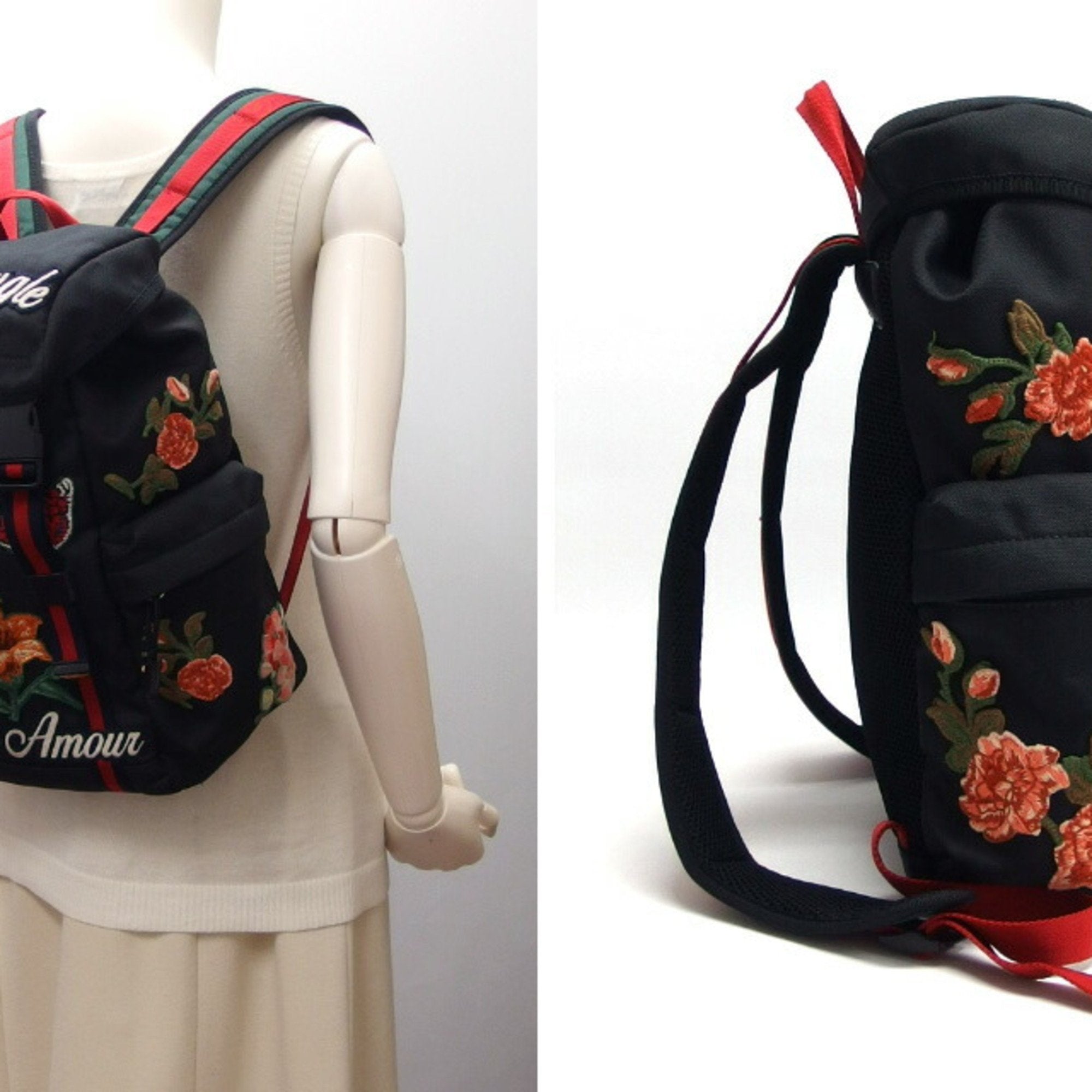 Gucci Black Canvas Backpack (Pre-Owned)