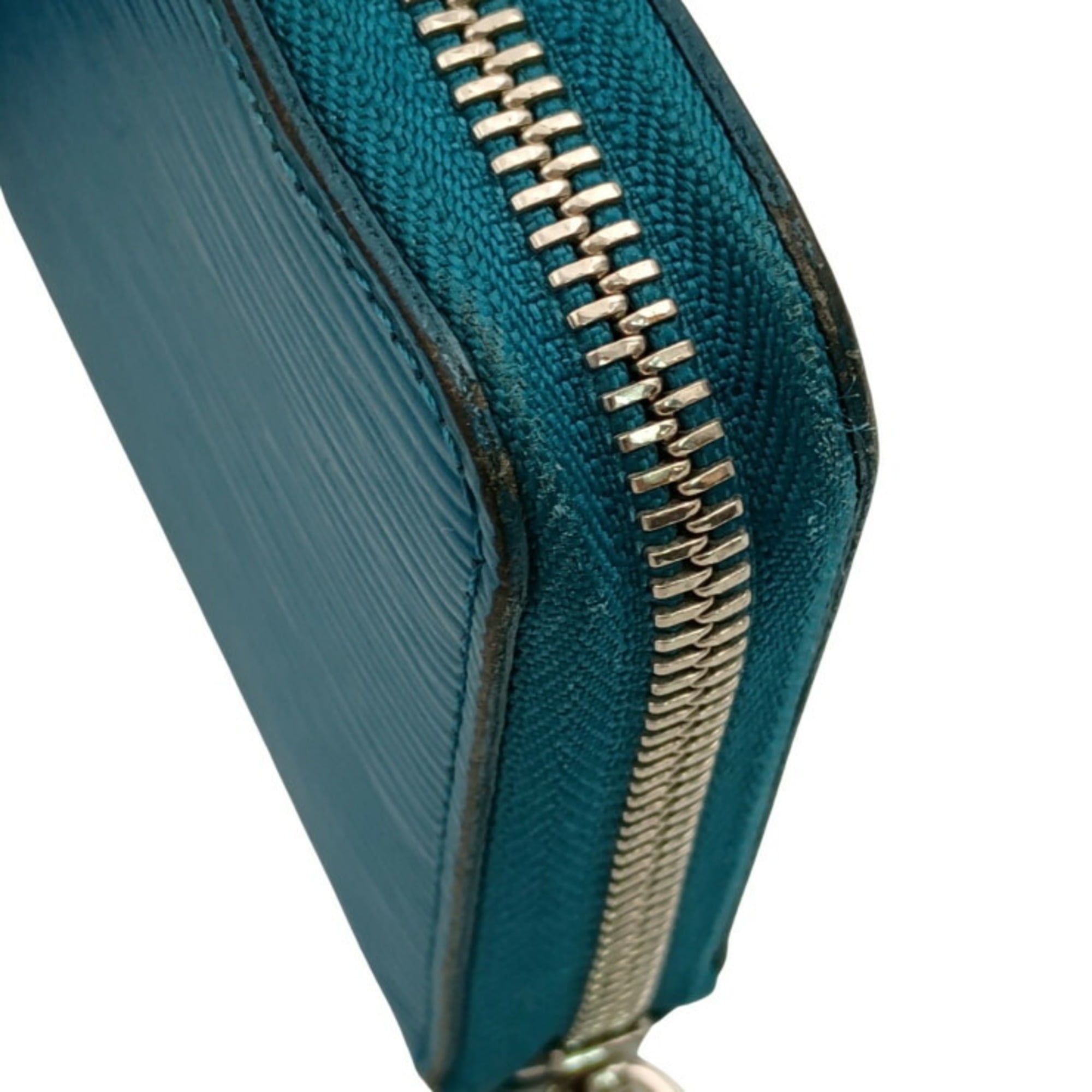 Louis Vuitton Epi Blue Cyan Epi Leather Long Wallet (Bi-Fold) (Pre-Owned)