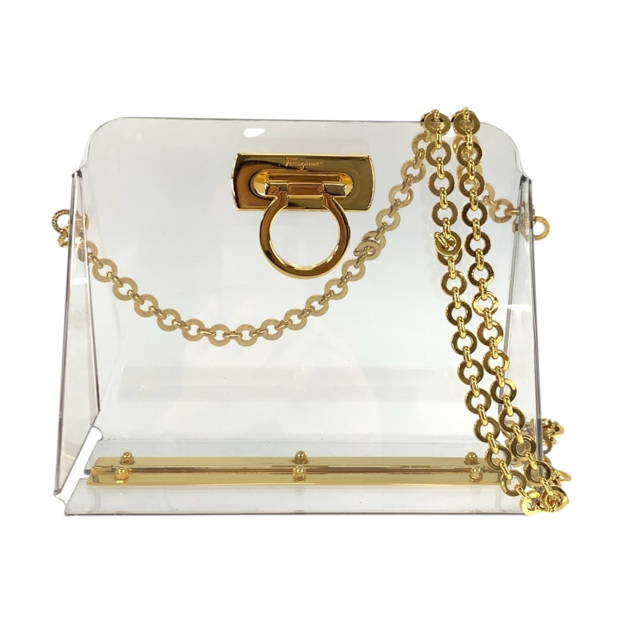Salvatore Ferragamo Clear Plastic Shoulder Bag (Pre-Owned)