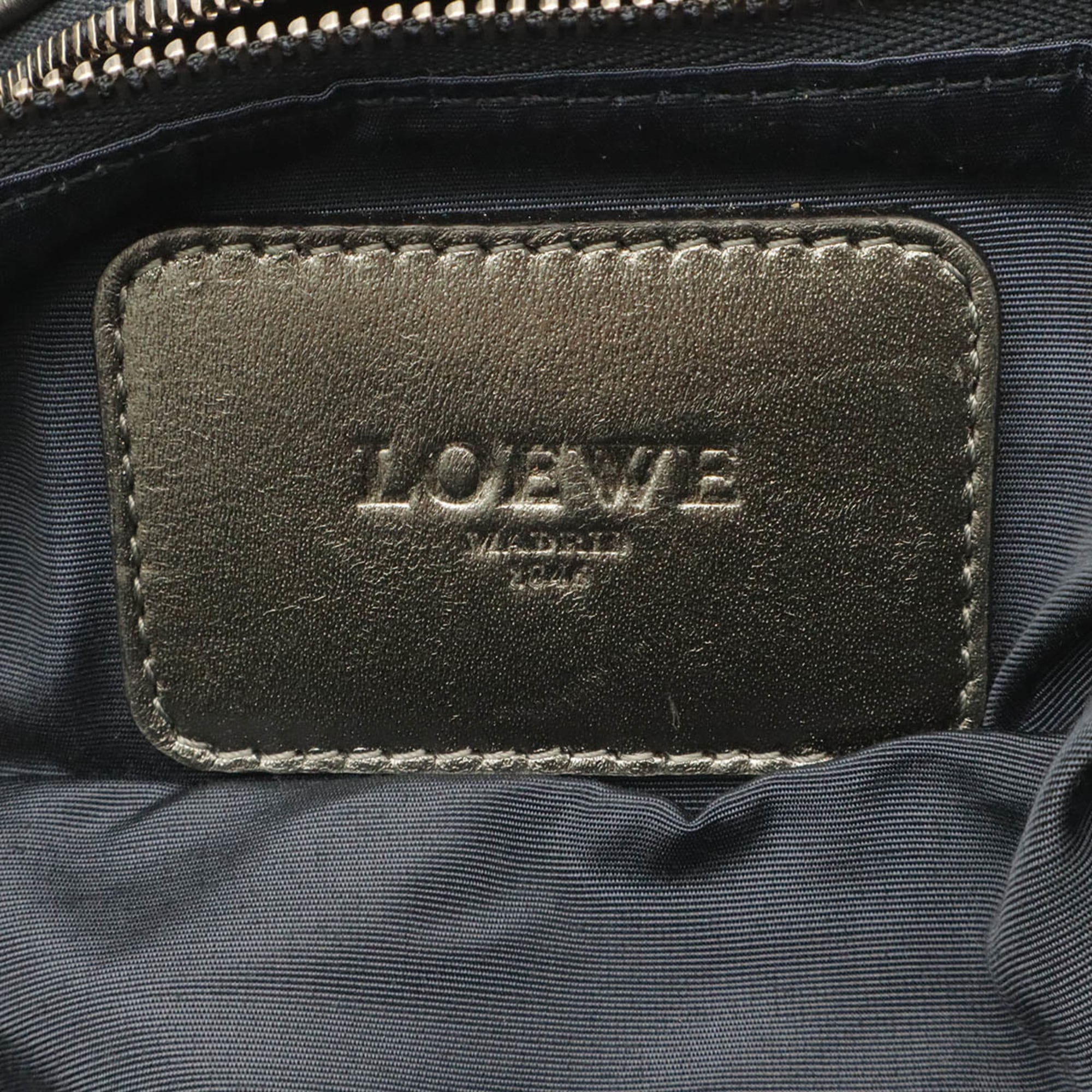 Loewe Khaki Metallic Leather Shoulder Bag Tote Bag (Pre-Owned)