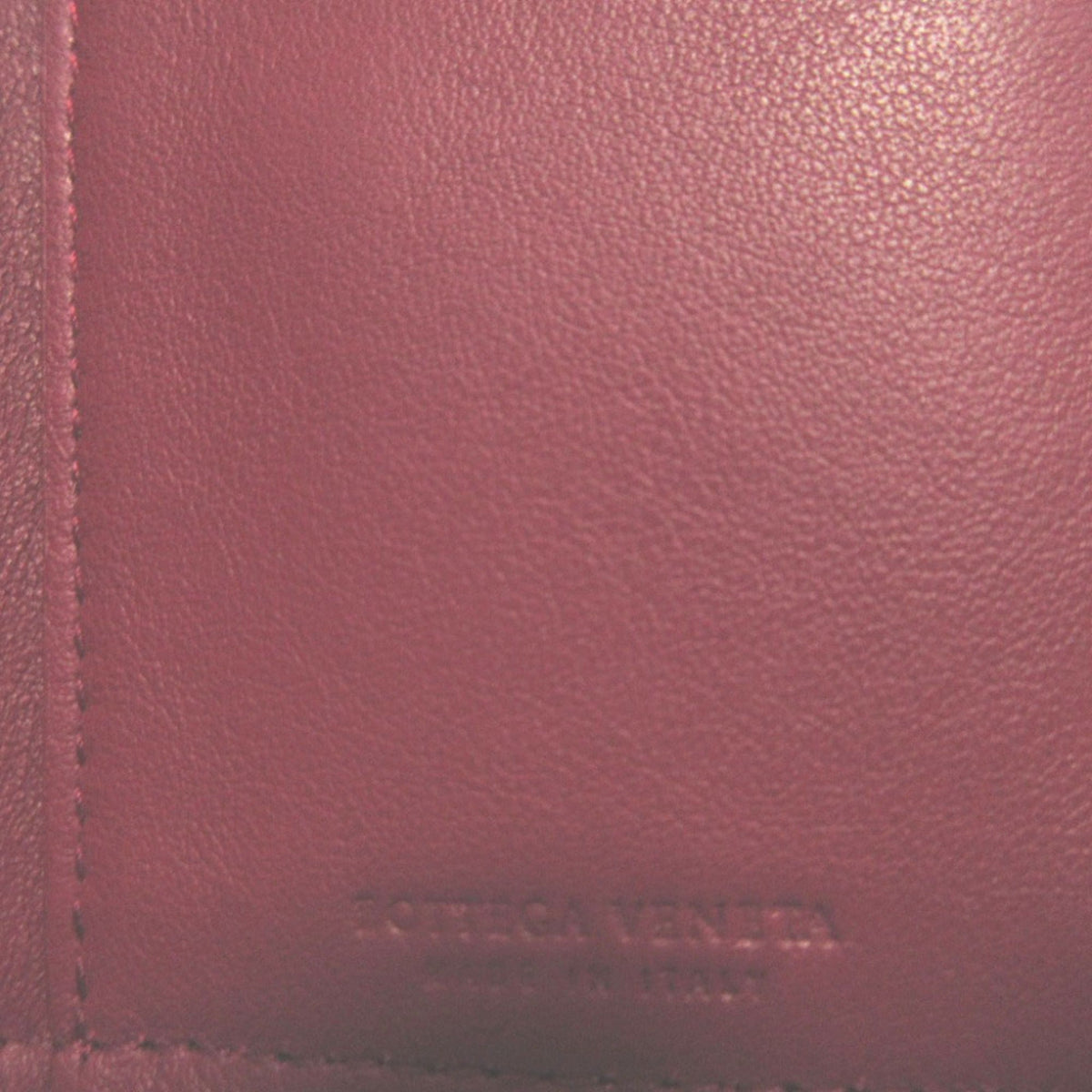 Bottega Veneta Beige Bordeaux Intrecciato Wallet (Tri-Fold) (Pre-Owned)